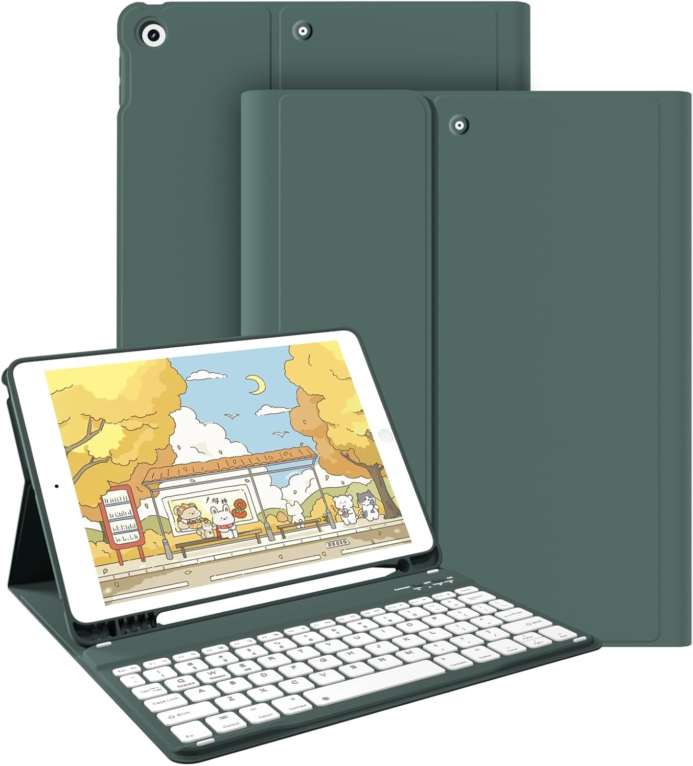 JKSML Keyboard Case for iPad 9th/8th/7th Gen with Backlit Keys