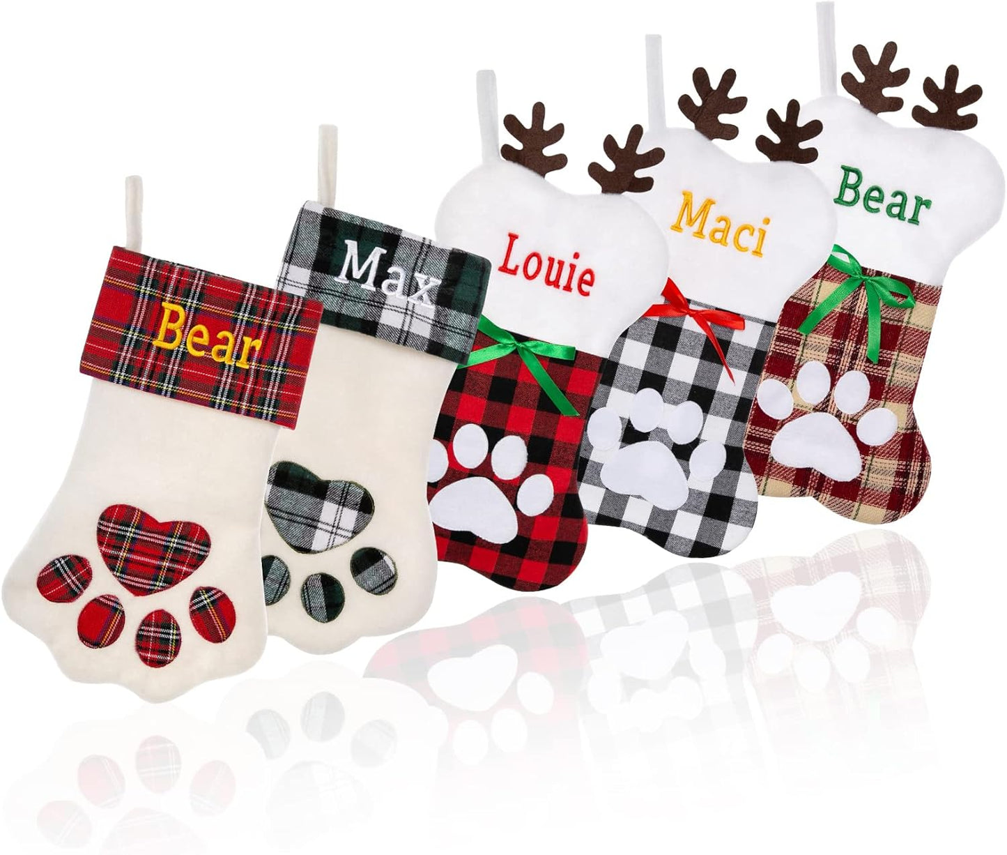 Personalized Christmas Stocking for Family Kids Pets Decor