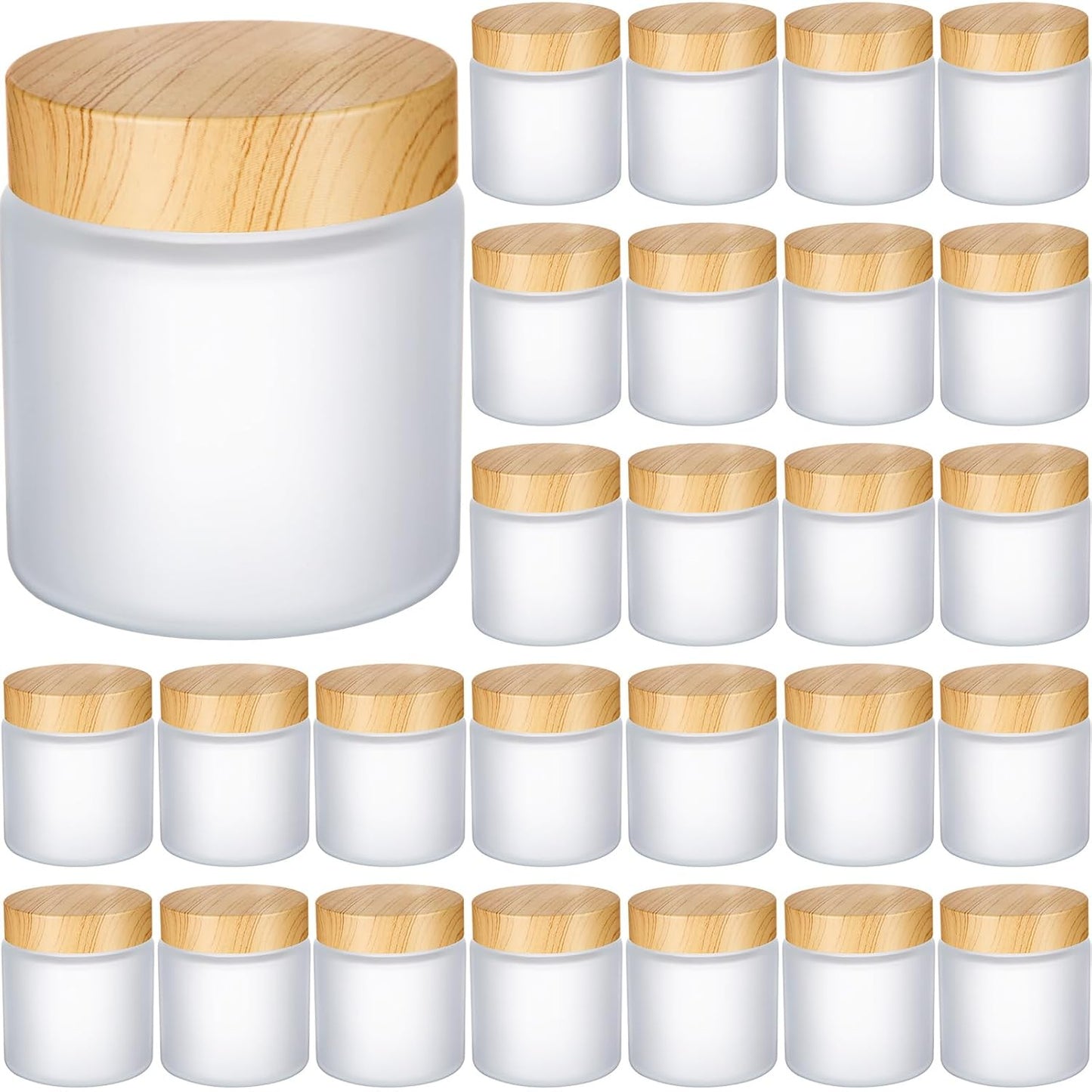 Geiserailie 30 Pieces Glass Cosmetic Containers for Makeup Samples