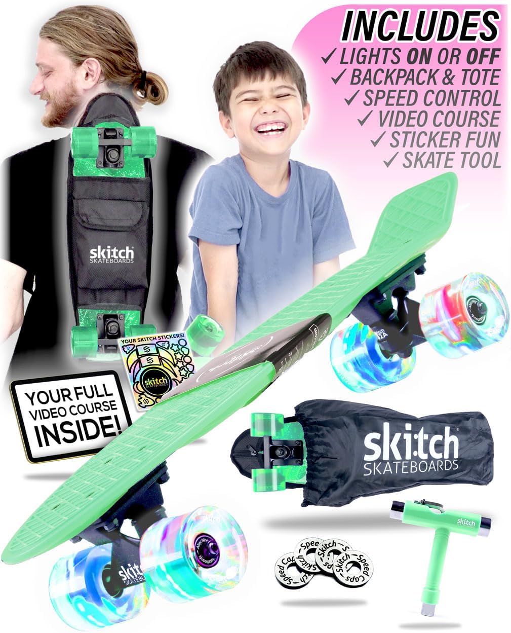 Premium Skateboard Gift Set for Kids, Teens and Adults