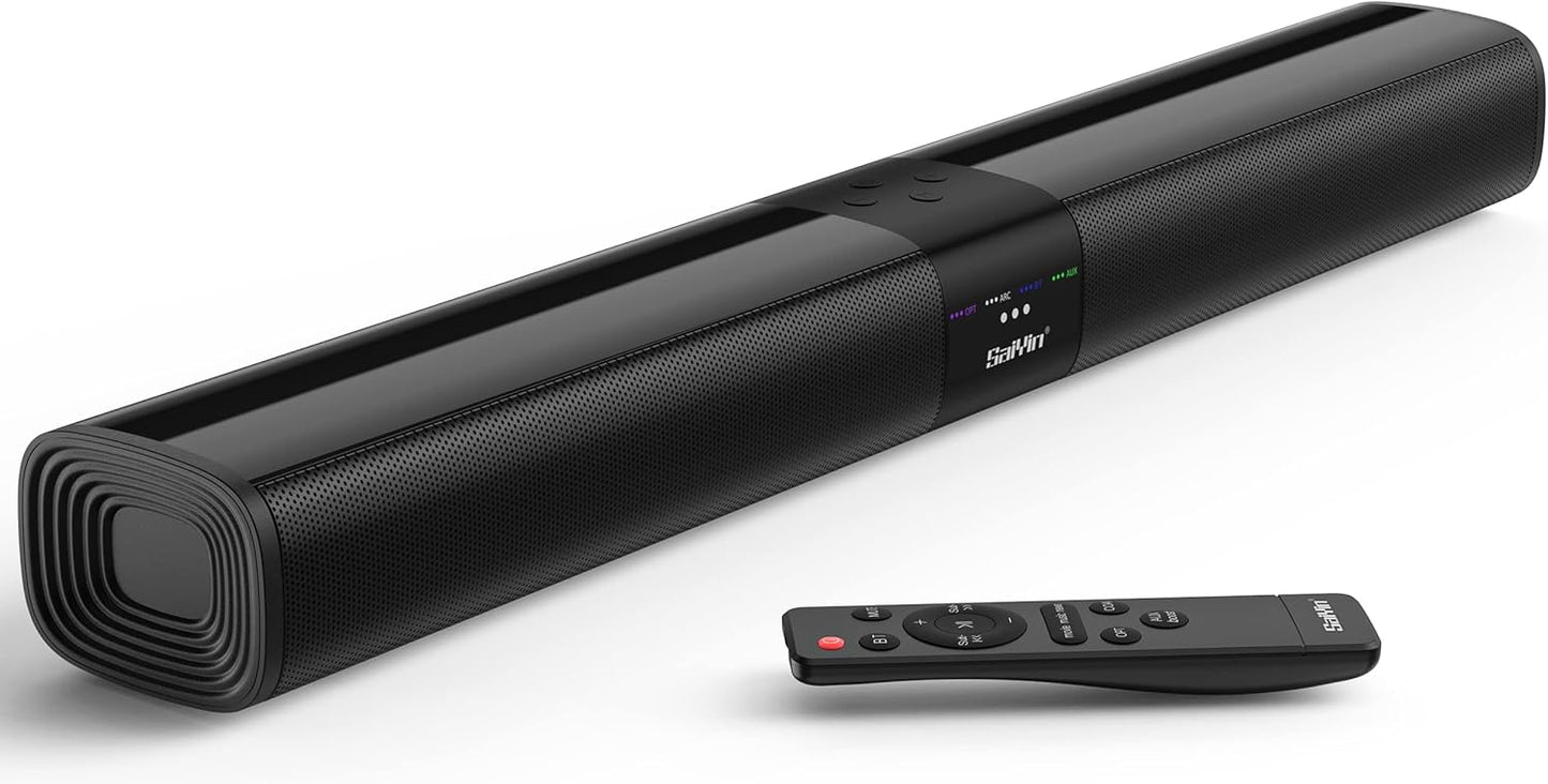 Saiyin 24 Inch Sound Bar for TV with Bluetooth 5.3 and HDMI ARC