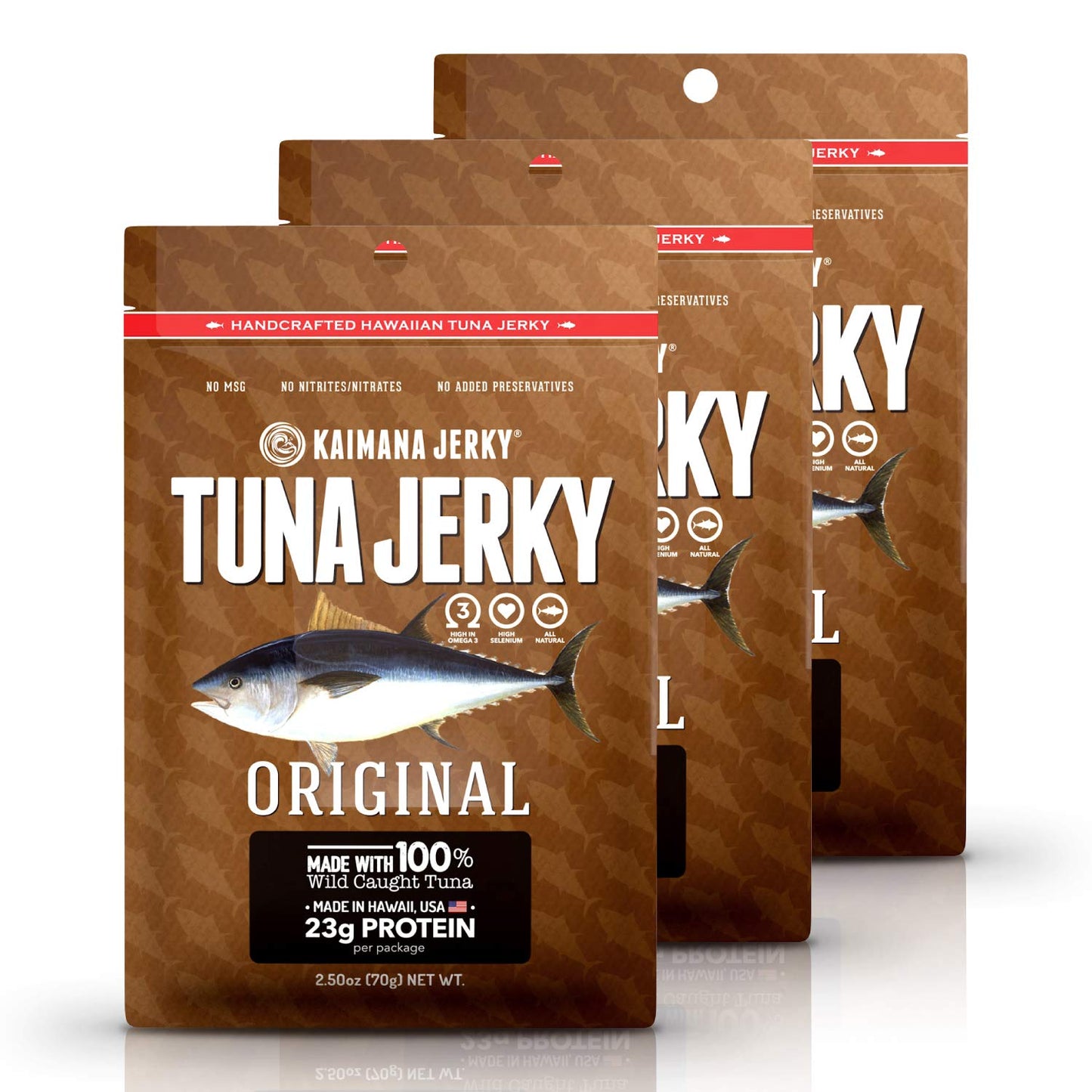 Kaimana Wild-Caught Ahi Tuna Jerky - Original Flavor Snack