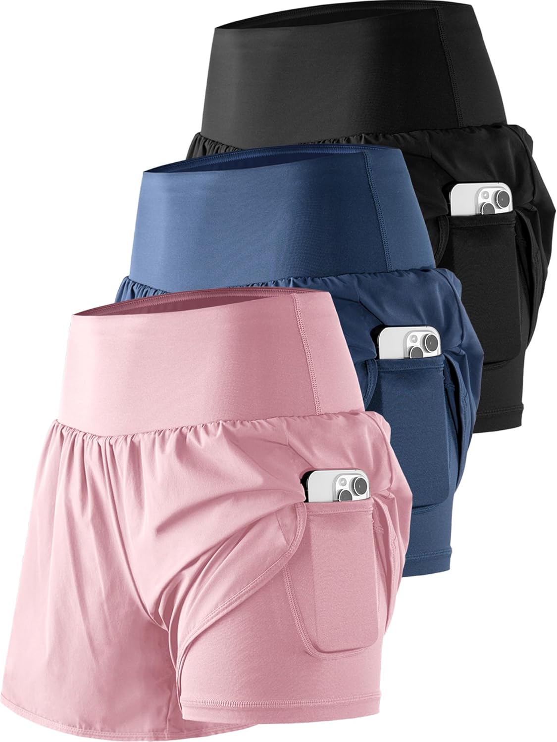 CADMUS 2 in 1 Women's Workout Shorts for Gym and Running