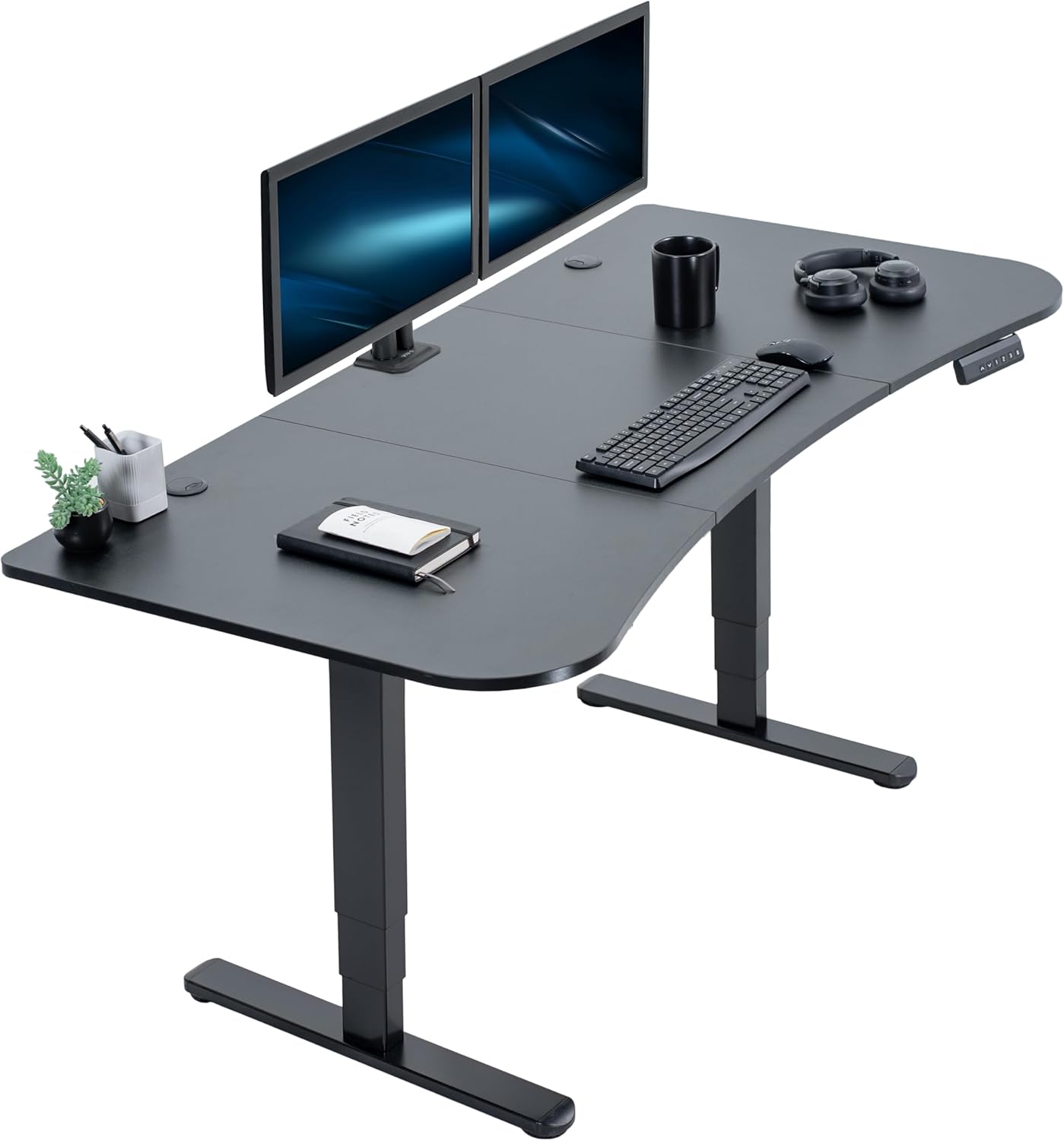VIVO Electric Dual Motor Standing Desk with Memory Height Adjustment