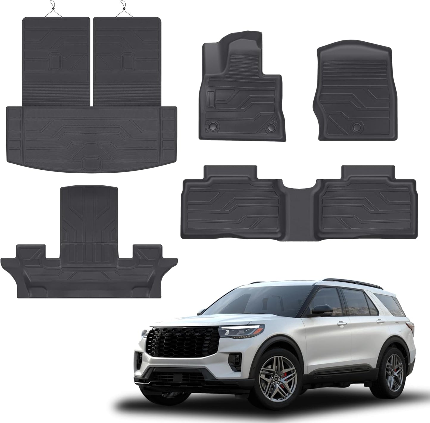 Custom Fit Floor Mats for Ford Explorer 2020-2026 6-Seat