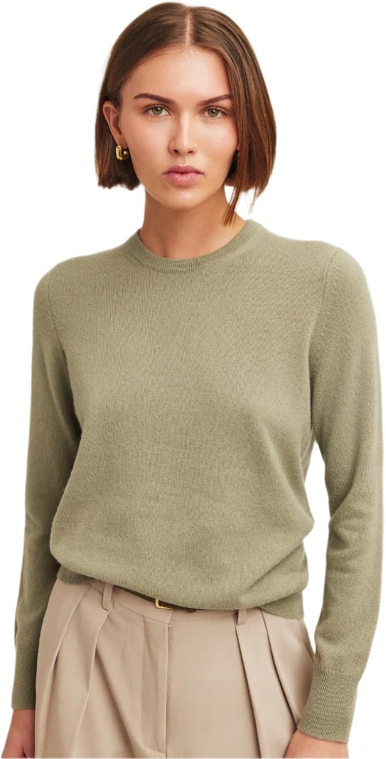NAADAM Womens Cashmere Crewneck Sweater - Classic Wardrobe Staple