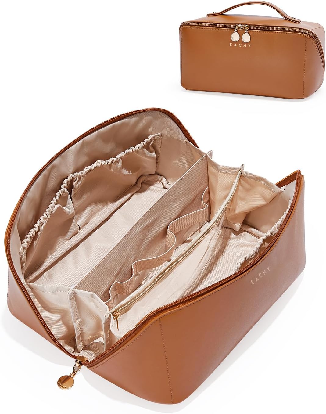 EACHY Travel Makeup Bag: Large Capacity Waterproof Pouch