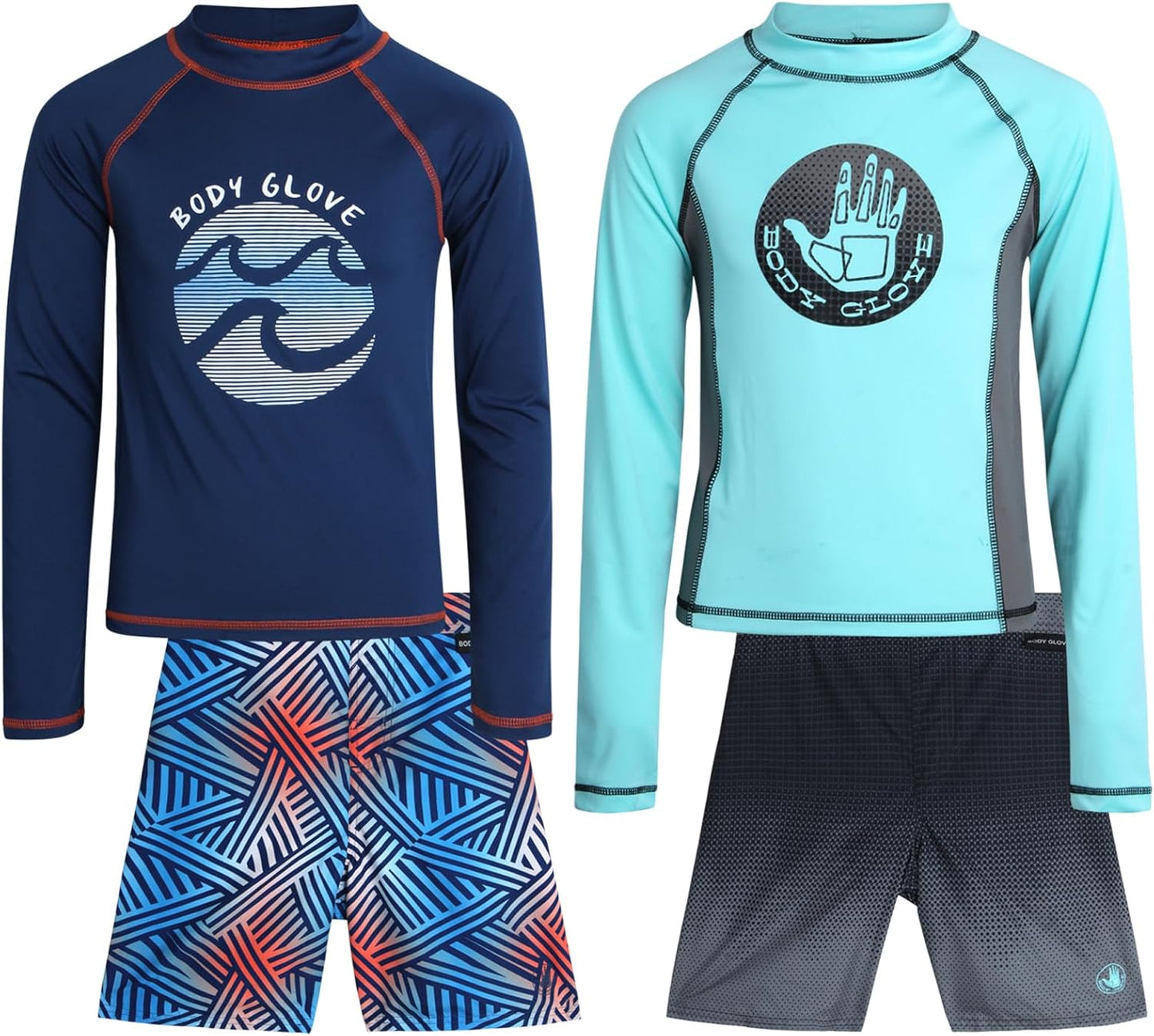 Body Glove Boys Swim Set - 4 Piece UPF 50+ Swimwear for Kids