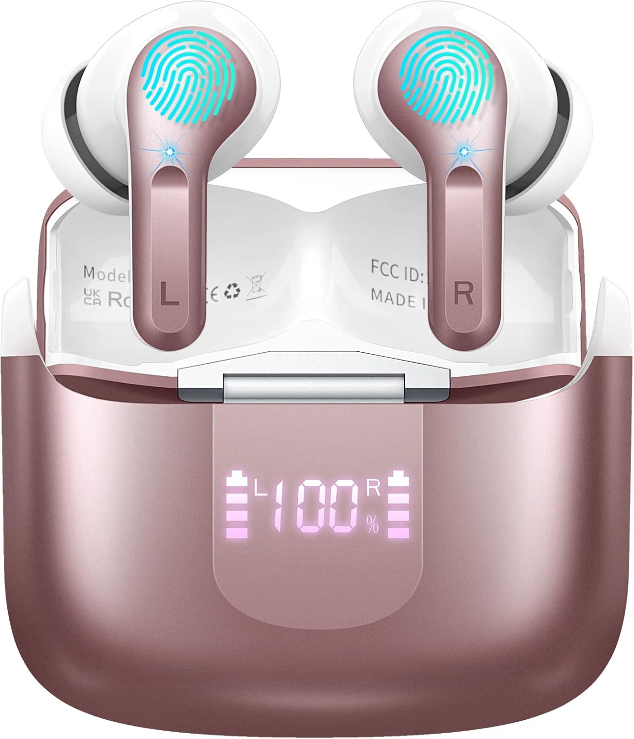 Wireless Bluetooth Earbuds: 40H Noise Cancelling Dual Mic Call