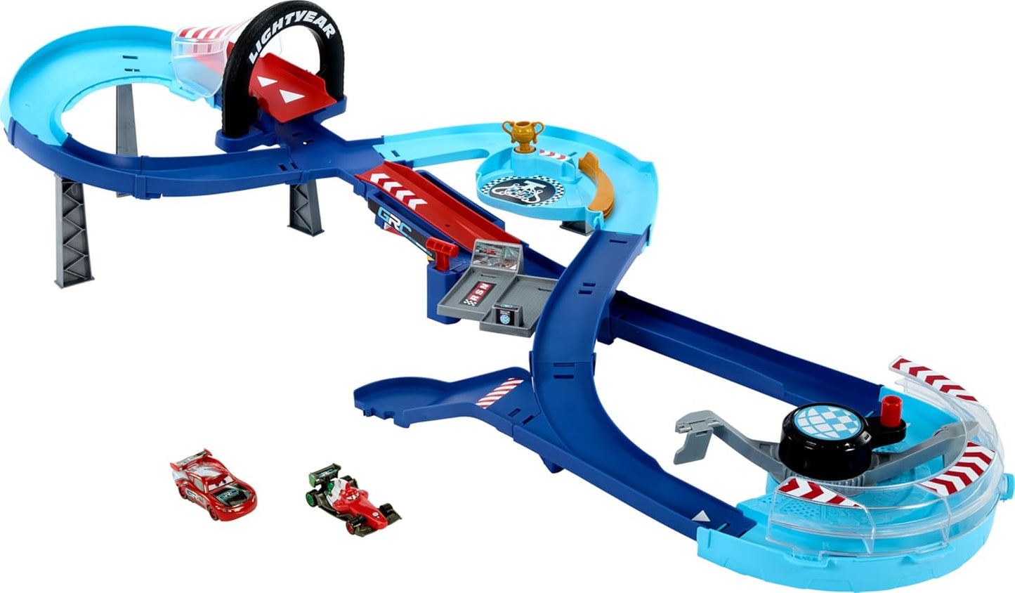 GRC Jumping Raceway Playset with Lightning McQueen & Francesco
