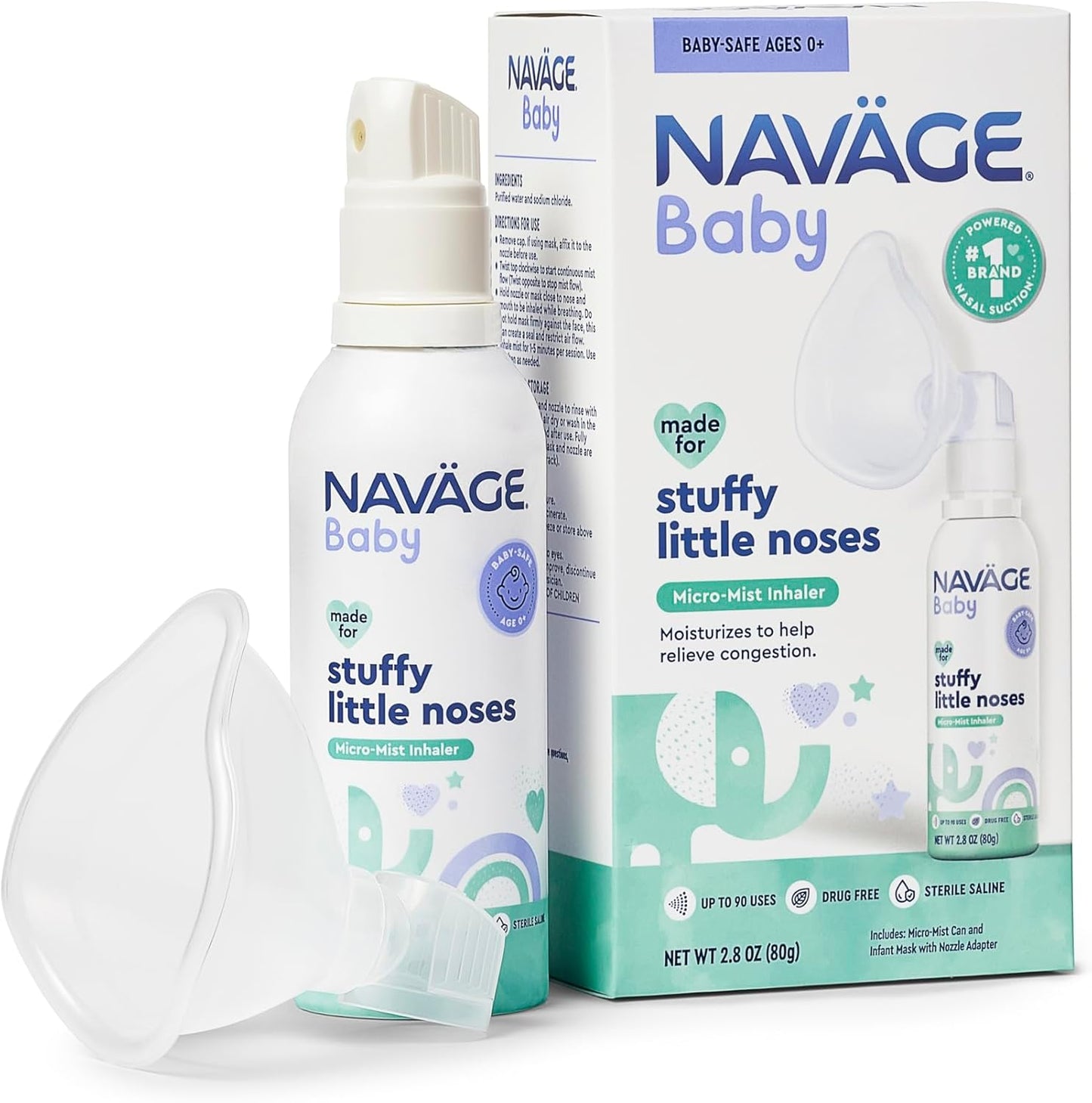Navage Baby Micro-Mist Saline - Gentle Congestion Relief