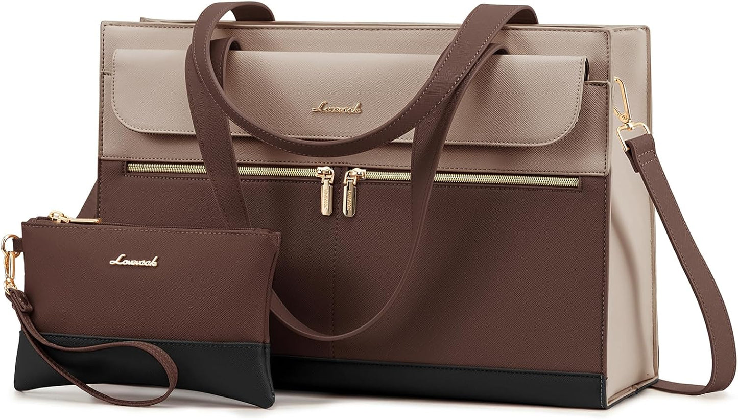 LOVEVOOK Laptop Tote Bag for Women - Stylish & Functional Design