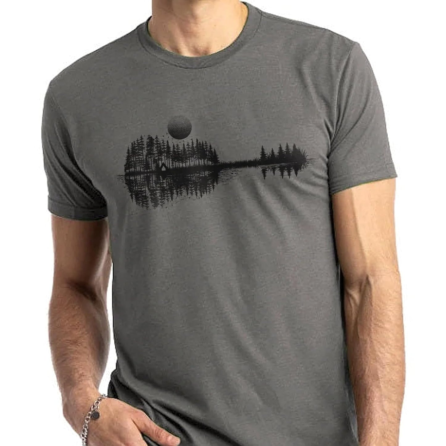 Mountain Guitar Nature Tee by Black Lantern
