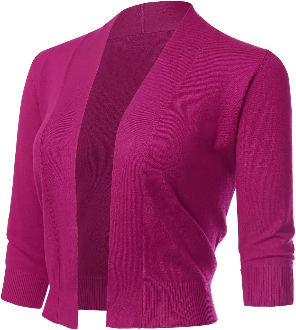 Allsense Women's 3/4 Sleeve Cropped Bolero Shrug Cardigan Review