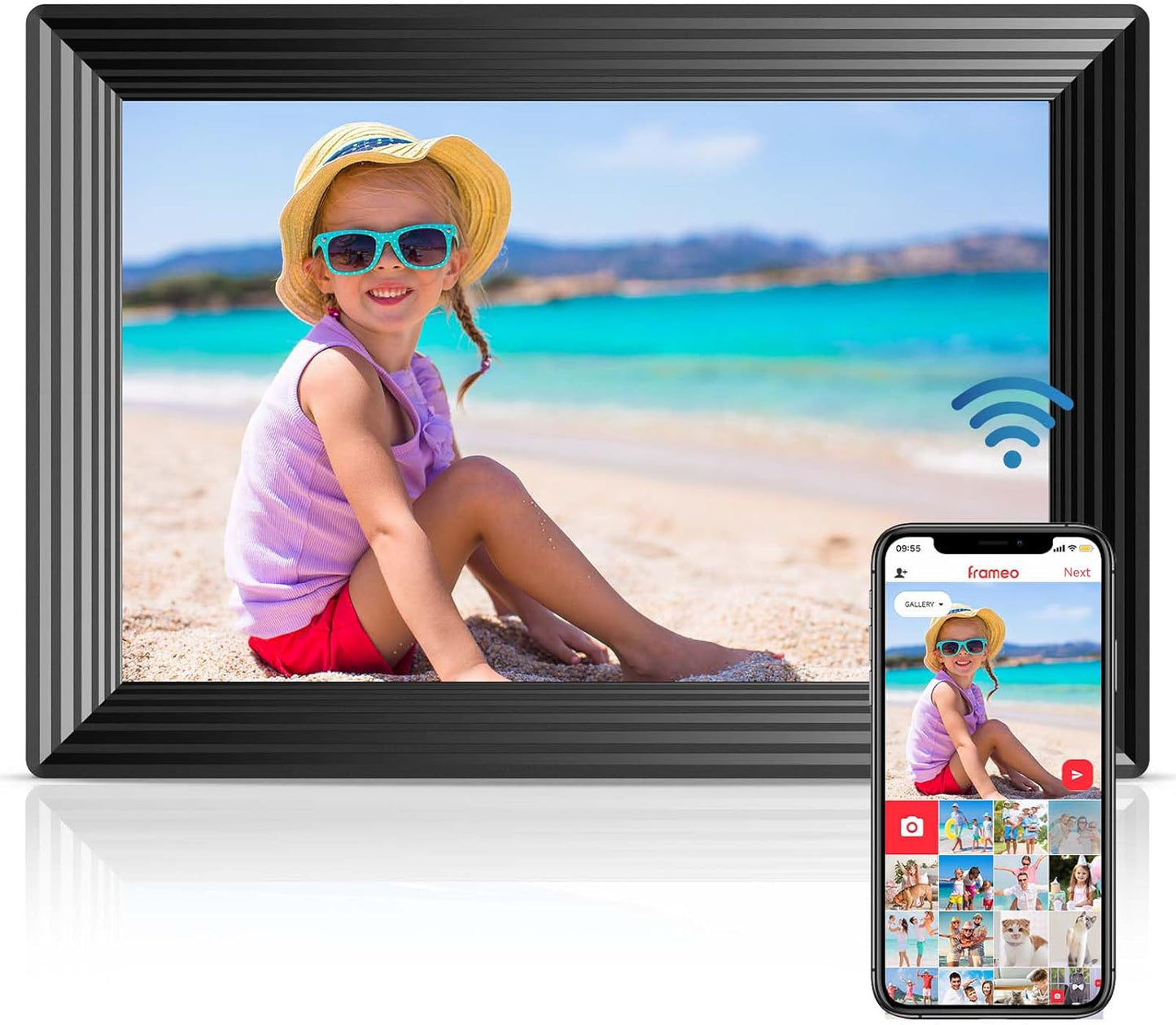 Frameo 10.1 WiFi Digital Picture Frame with 16GB Storage