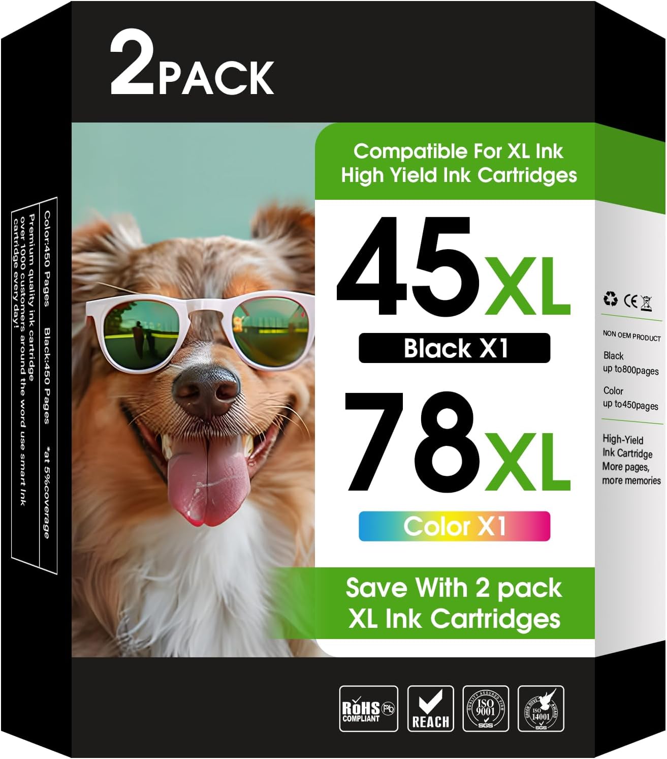 High-Quality 45 78 Ink Cartridge Combo Pack for HP Printers