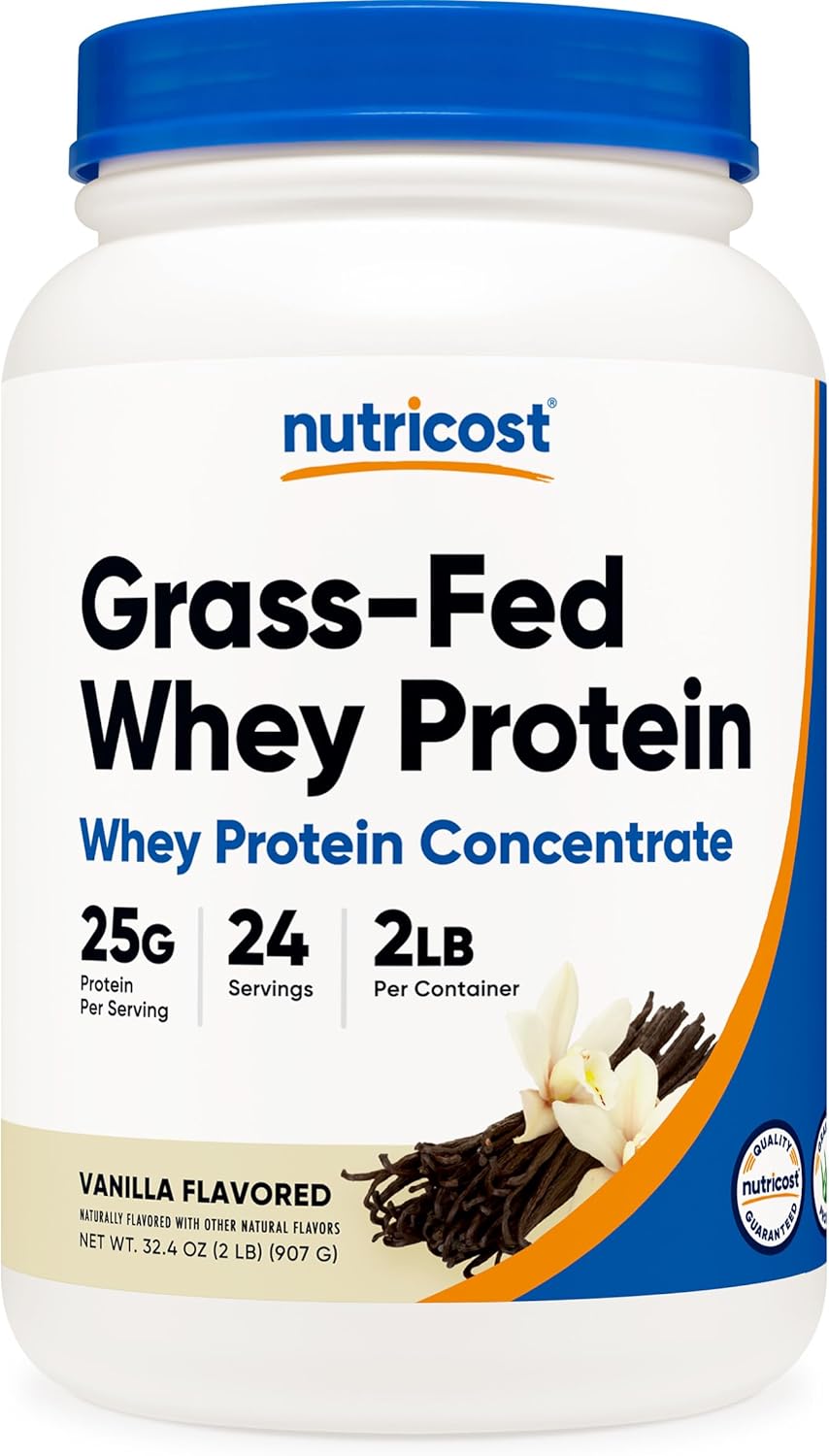 Nutricost Grass-Fed Whey Protein Concentrate Vanilla Flavor