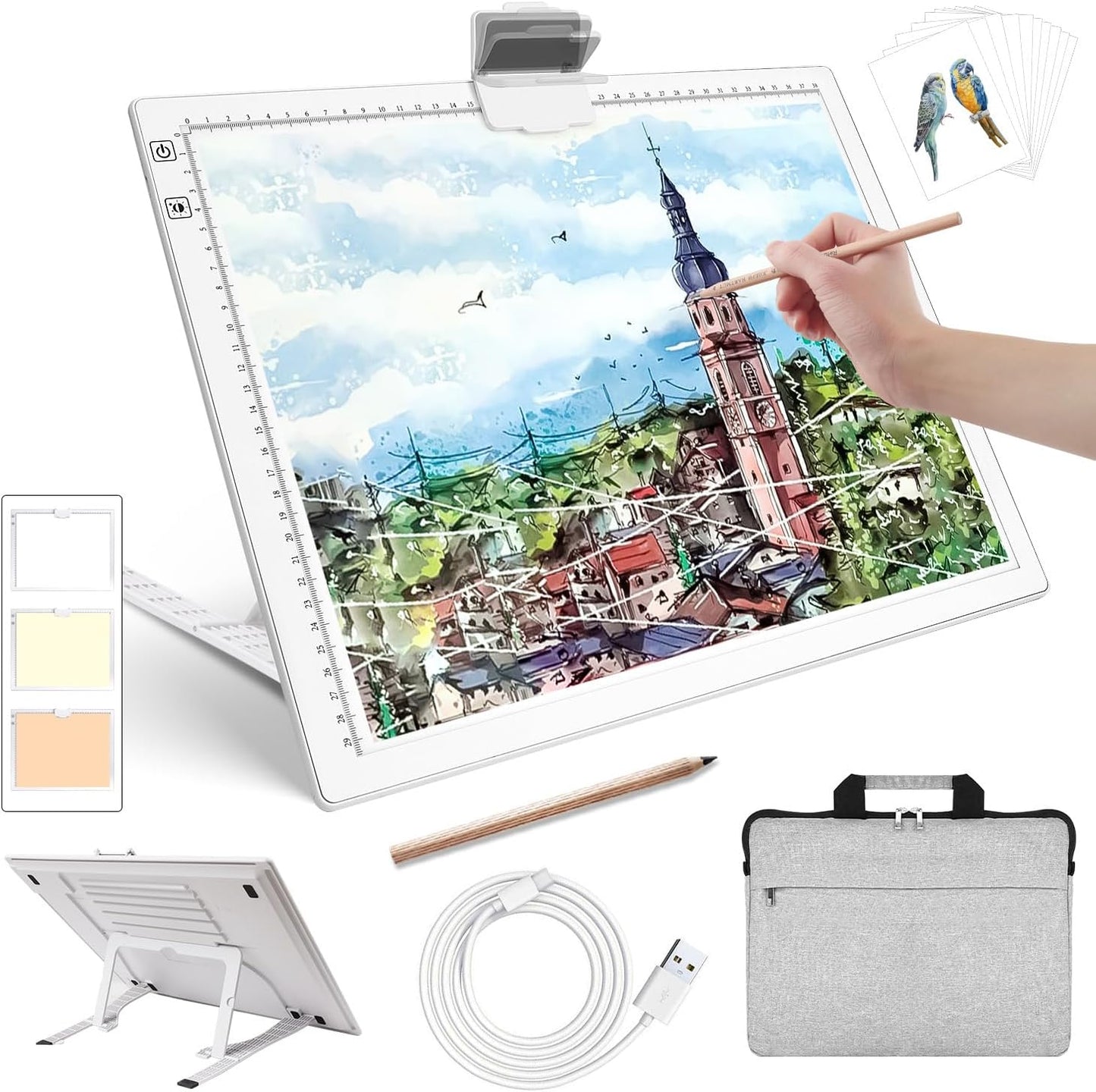Rechargeable A3 Diamond Art Light Board for Tracing and Drawing