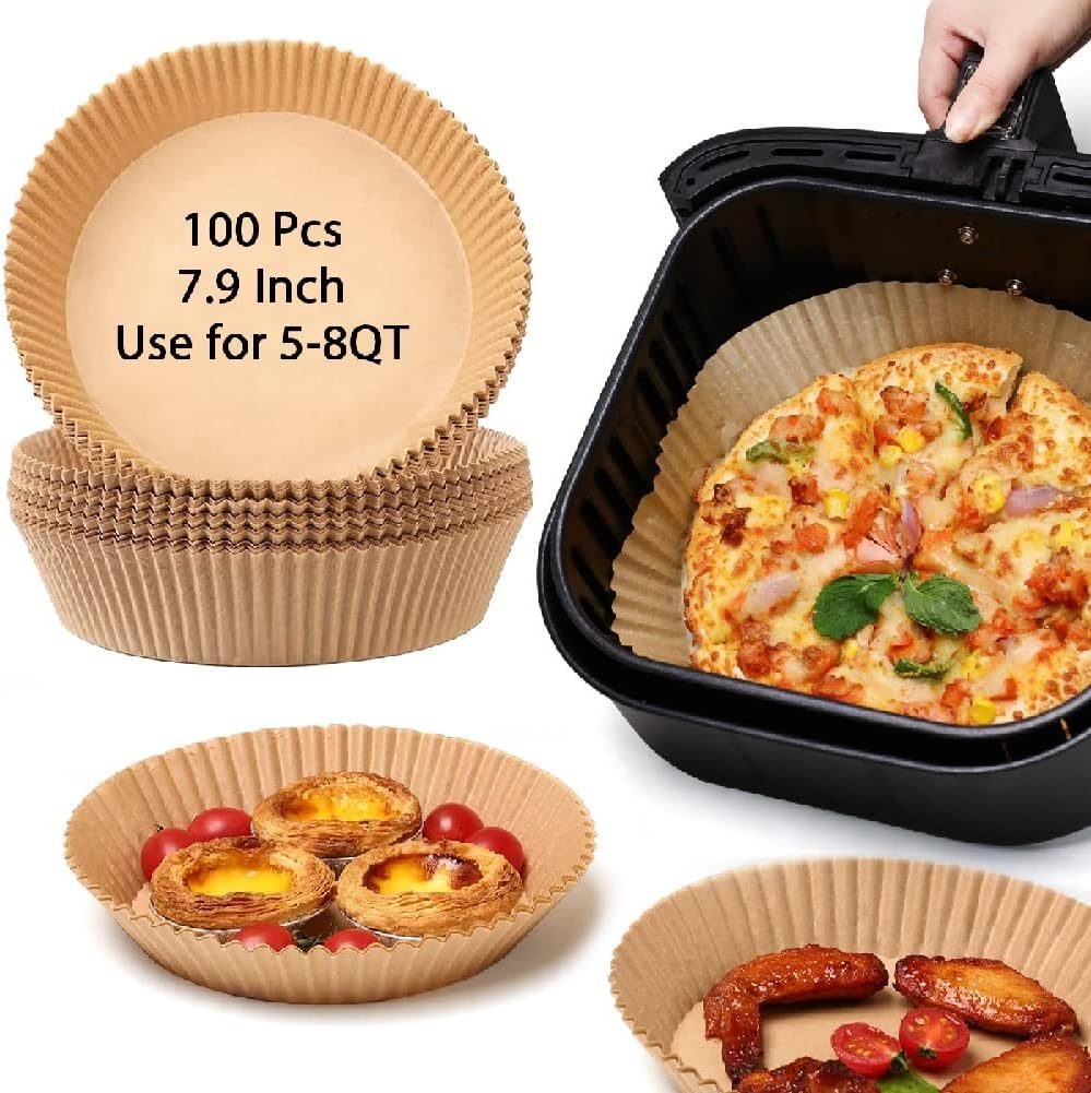 100PCS Large Air Fryer Liners, Non-stick, U-miss