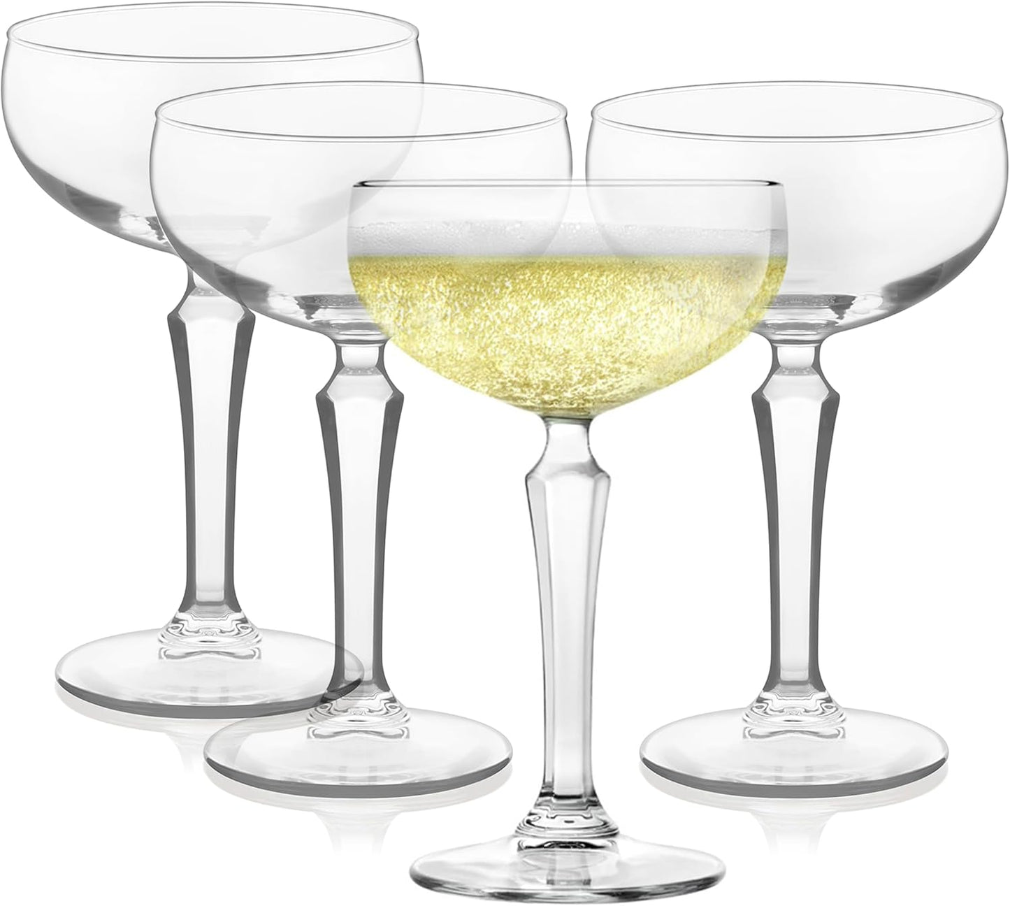 Libbey Capone Speakeasy Coupe Cocktail Glasses Set of 4