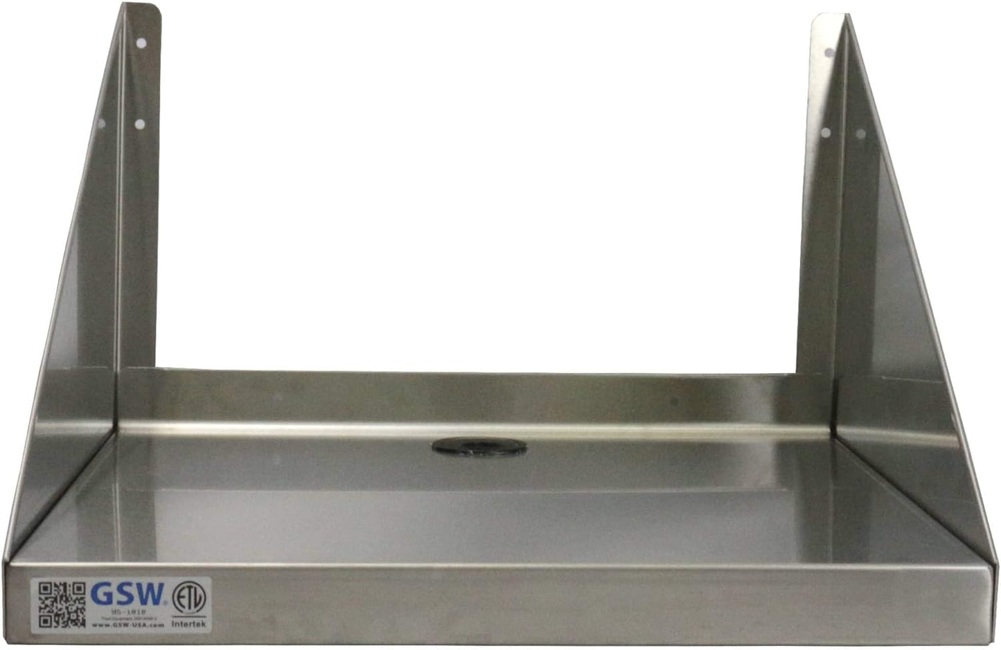 GSW Stainless Steel Microwave Wall Shelf | NSF Approved