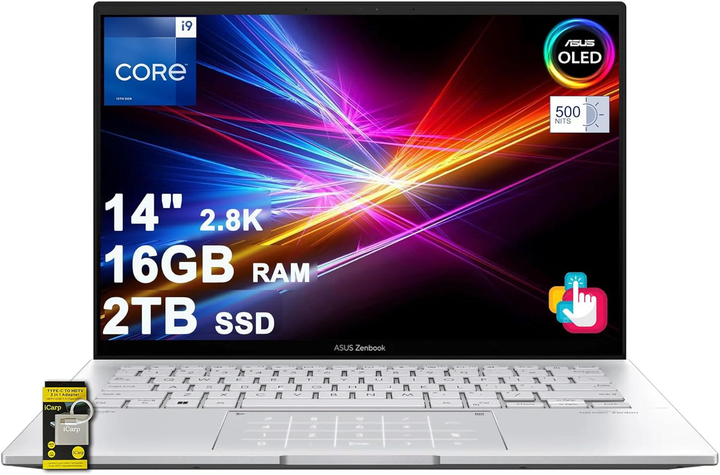 ASUS Zenbook 14 OLED Business Laptop with 2.8K Touch Display