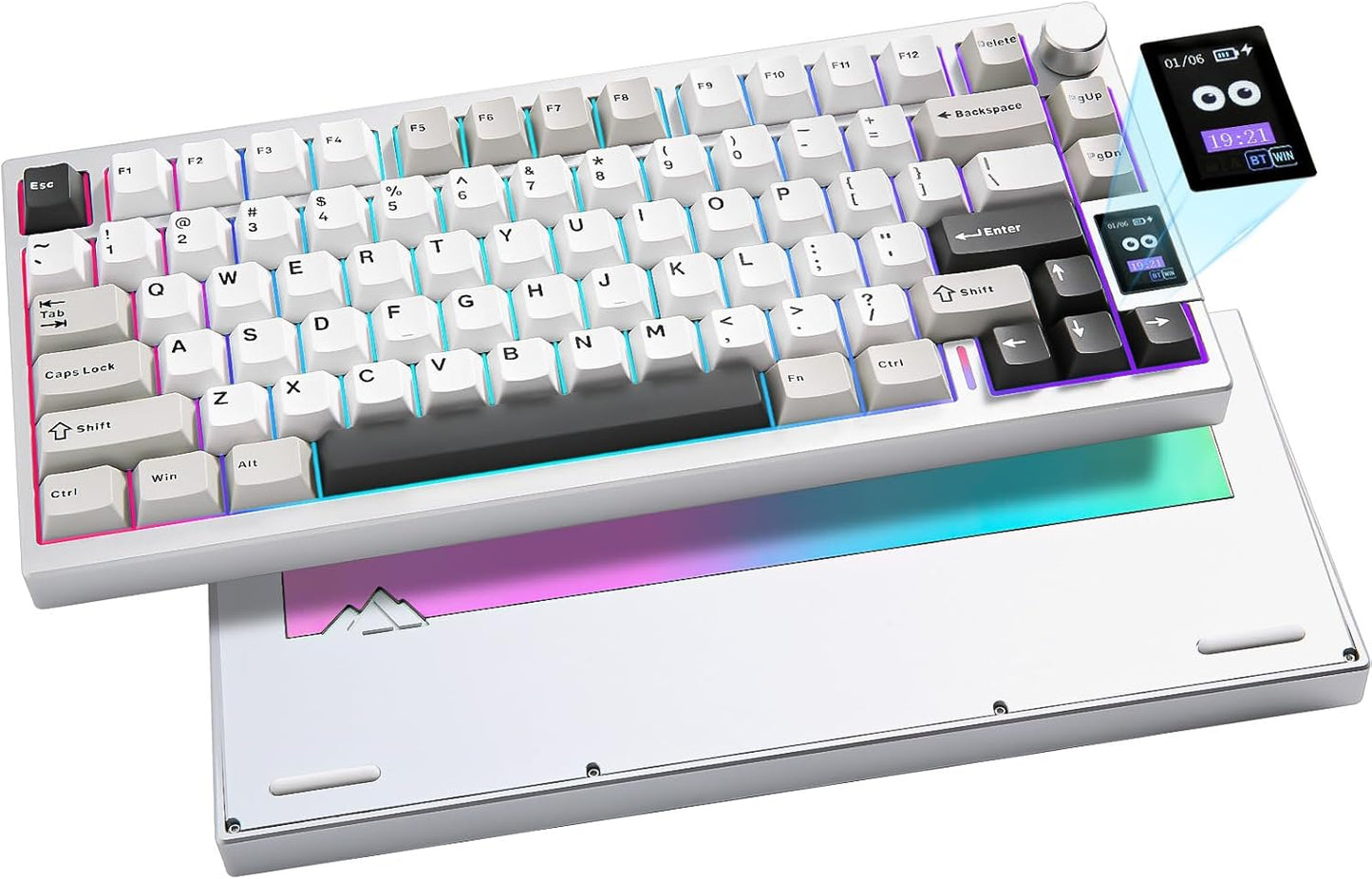 YUNZII AL80 Wireless Mechanical Keyboard with Smart LCD Display