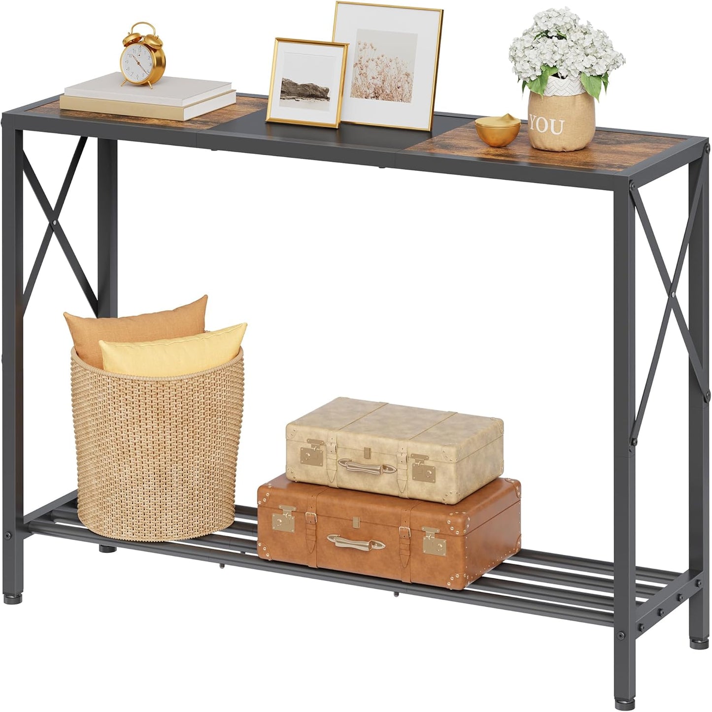 Narrow Console Table 41.8in for Entryway and Living Room