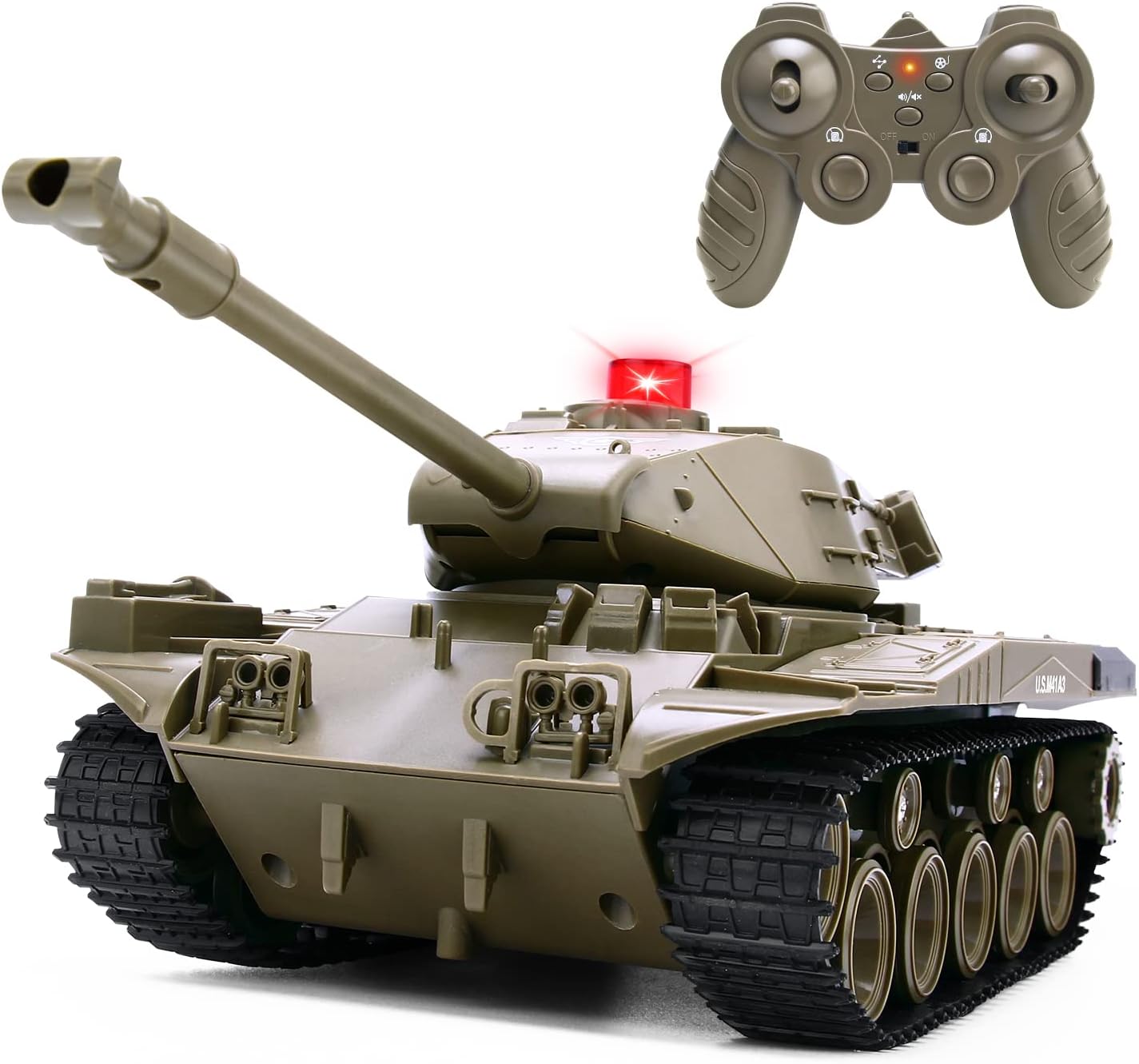 Remote Control Tank for Kids - M41A3 Battle RC Vehicle