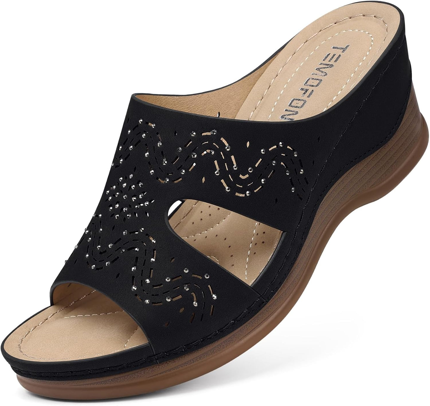 TEMOFON Women Wedge Sandals Dressy: Comfortable Summer Footwear