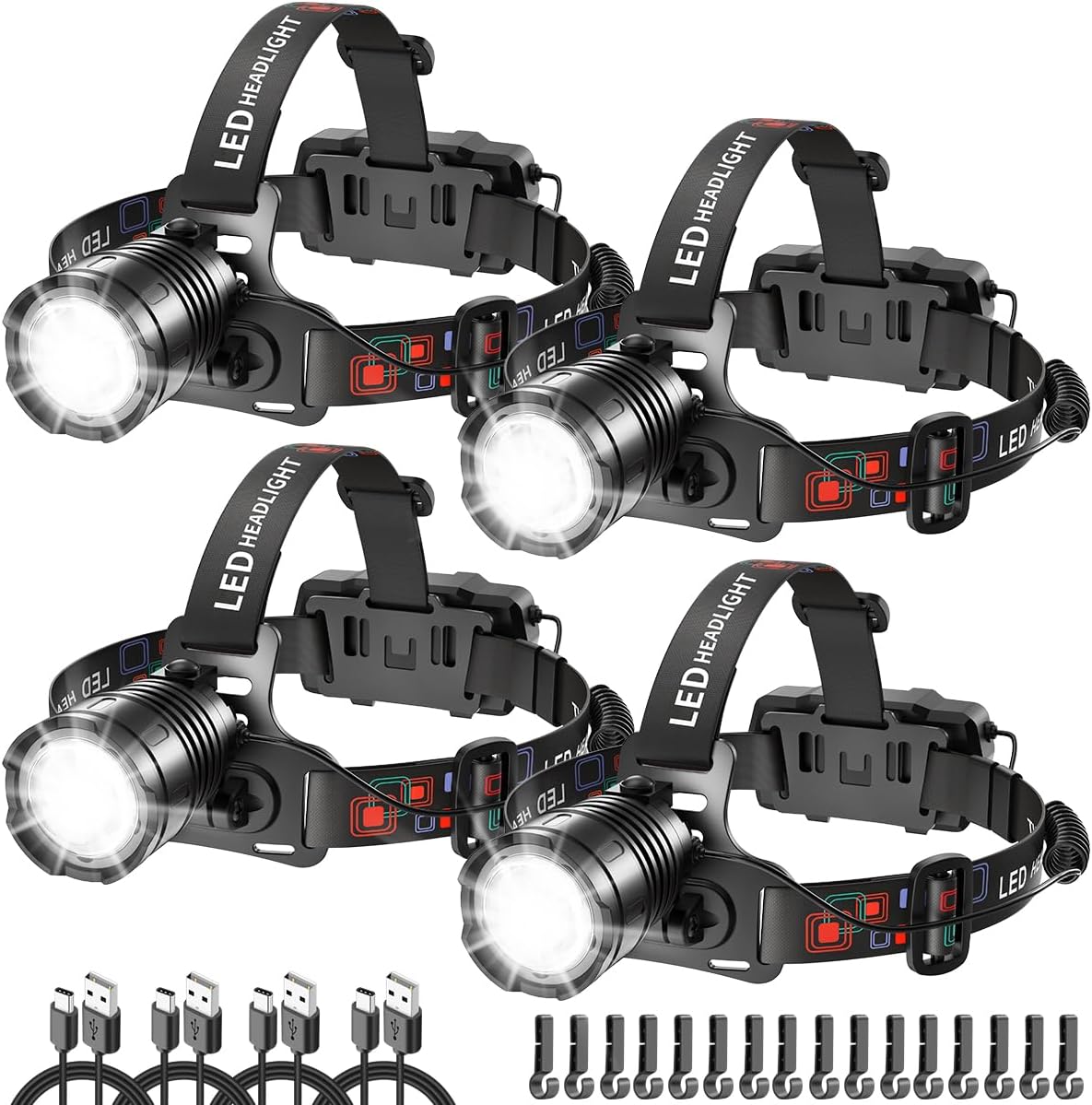 High Lumen Rechargeable Headlamp for Hiking and Emergencies