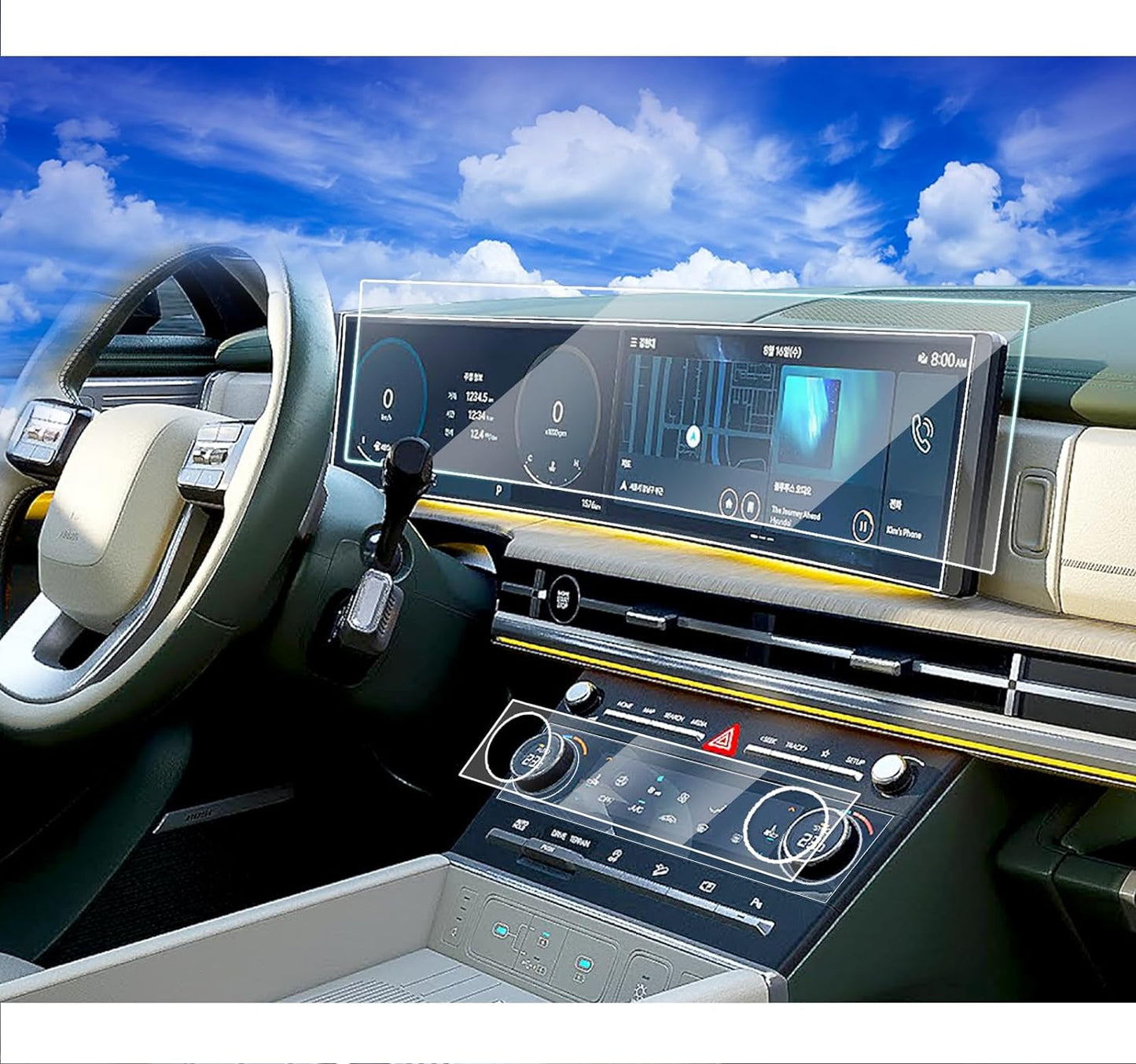 2026 Hyundai Santa Fe Screen Protector - 6pcs Climate Film Set