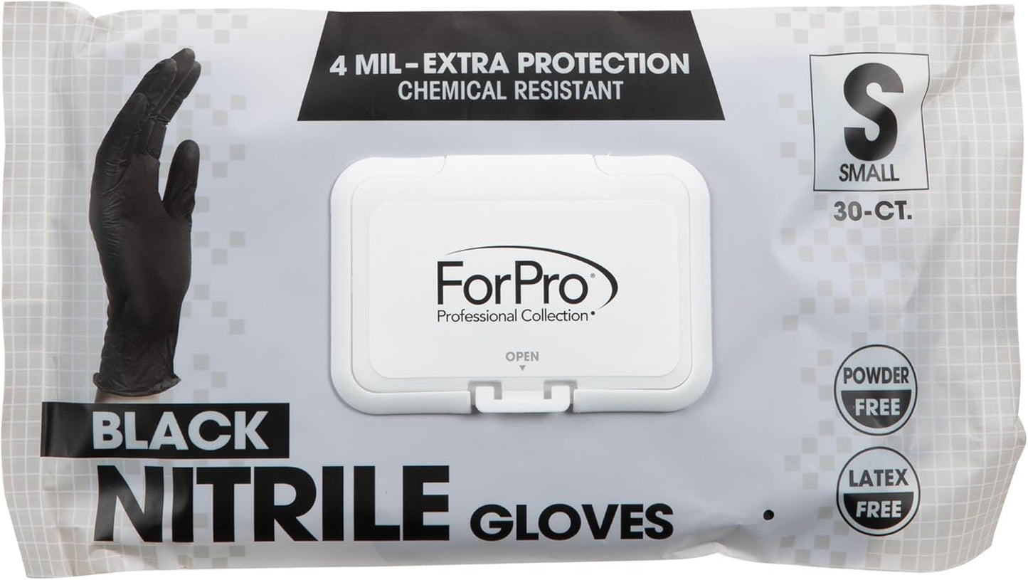 ForPro Black Nitrile Gloves: Unisex Pro Collection