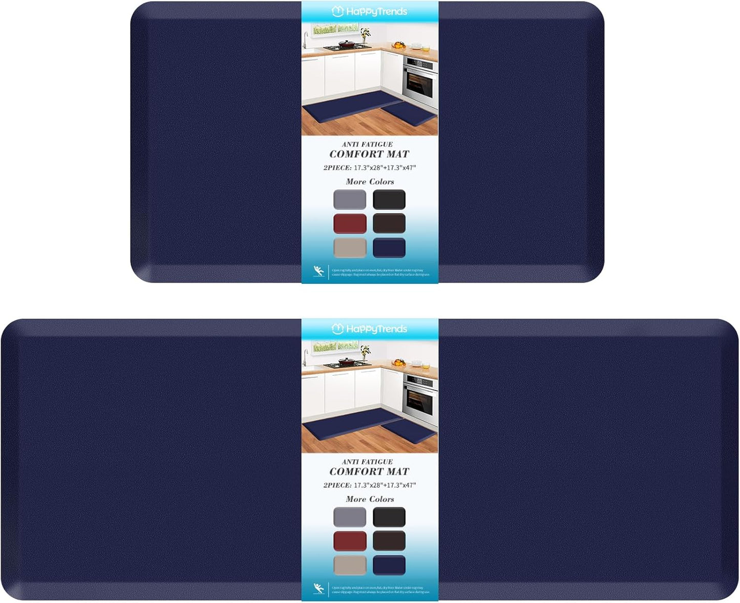 Cushioned Anti-Fatigue Kitchen Mat Set for Comfort and Style
