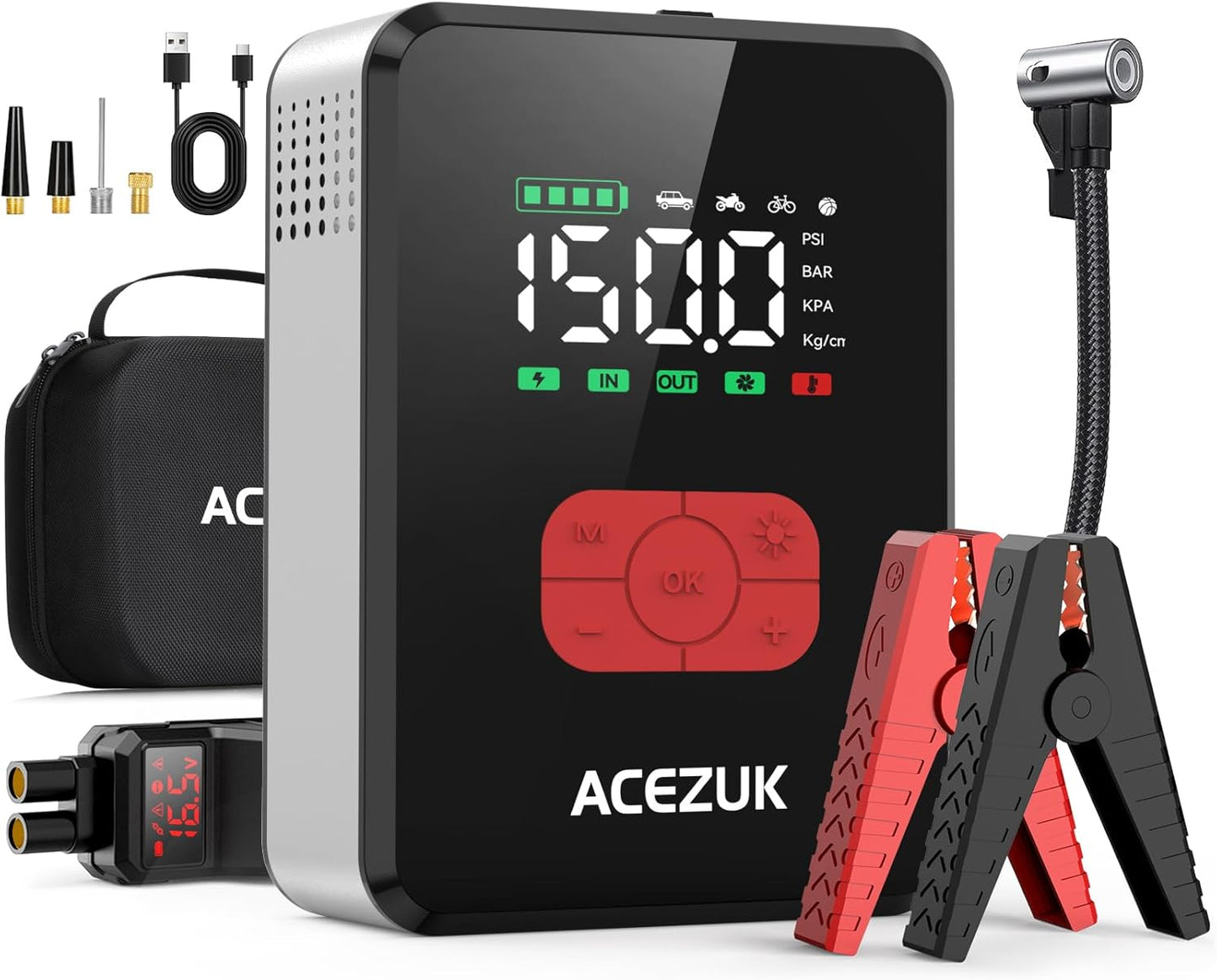 ACEZUK 7000A Jump Starter & Air Compressor