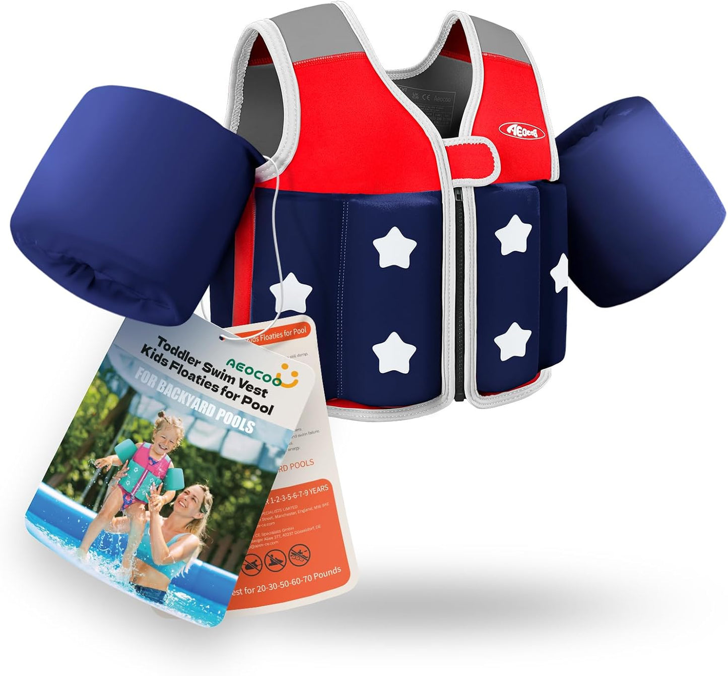 Toddler Swim Vest for Kids 1-9 Years - Safe and Comfortable Floaties