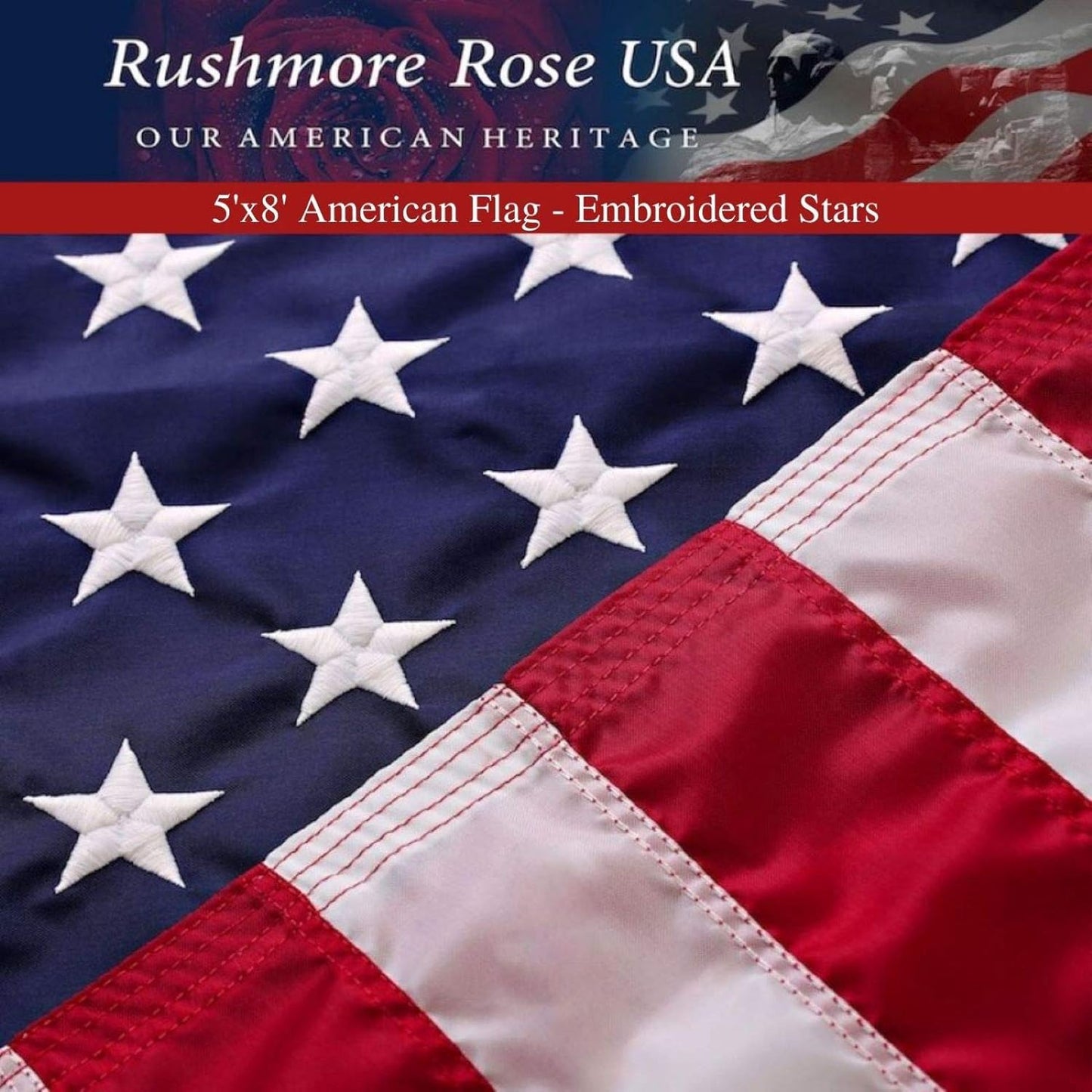 5X8 American Flag Heavy Duty Outdoor Flag Made in USA for All Weather
