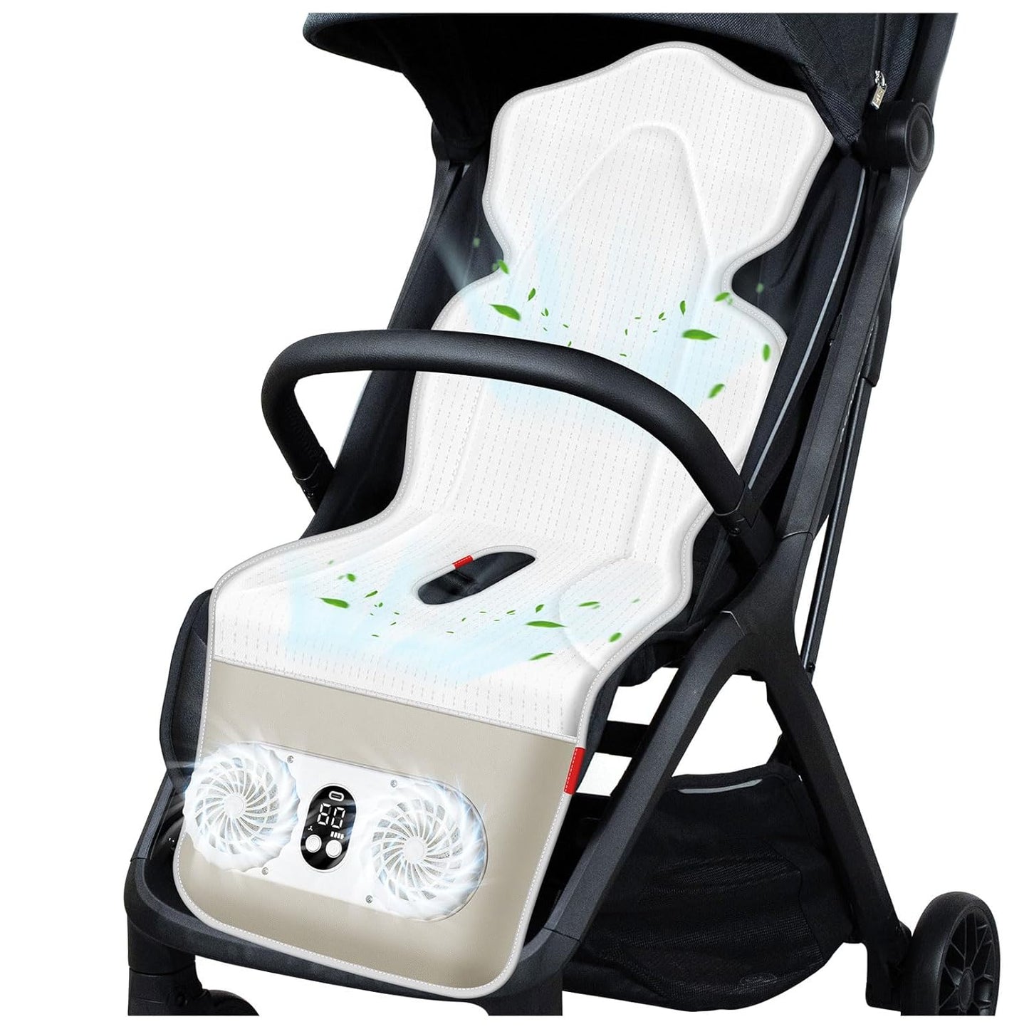 TRELC Baby Stroller Cooling Pad with 2 Fans for Summer Comfort