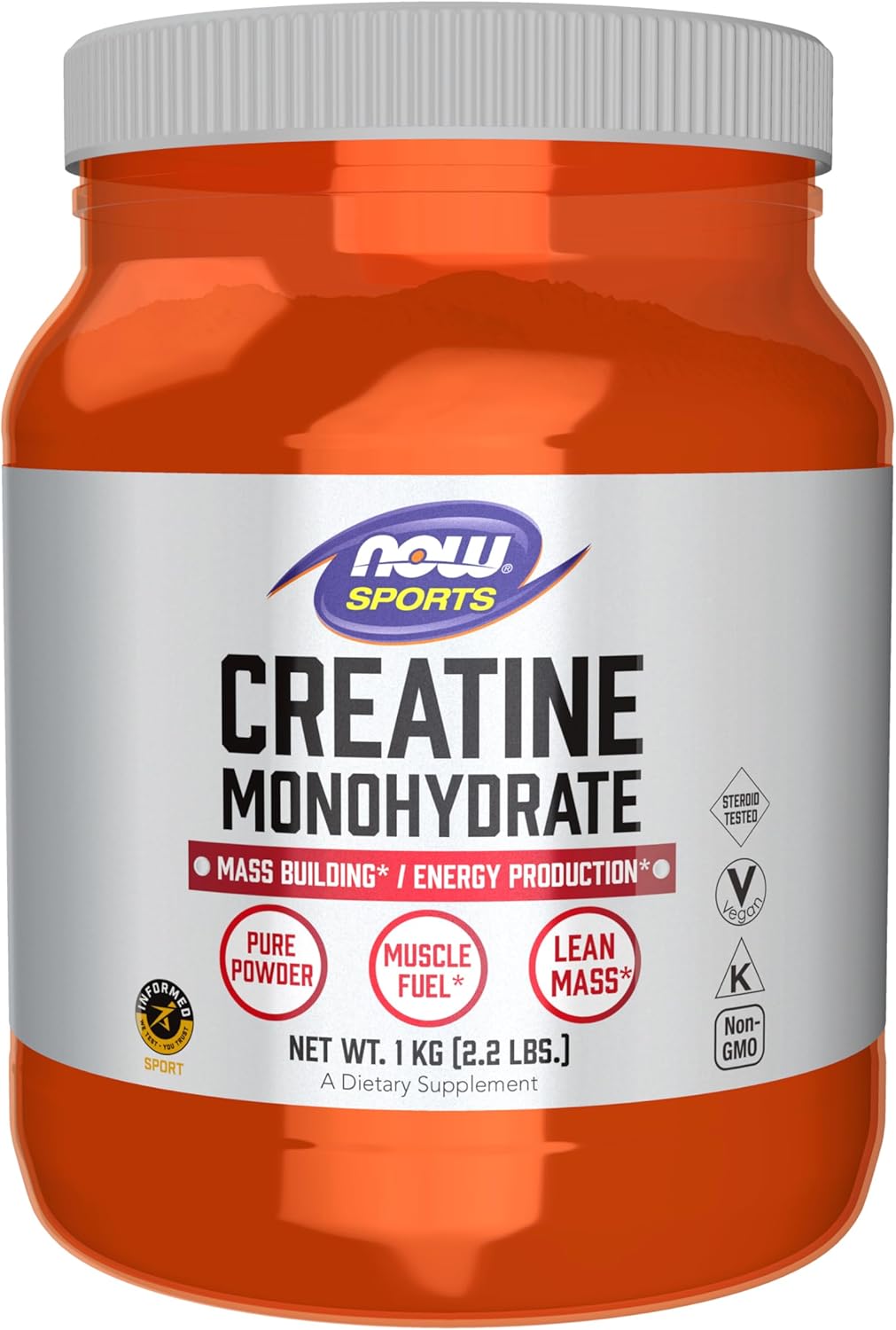 NOW Sports Creatine Monohydrate Powder for Mass Building and Energy