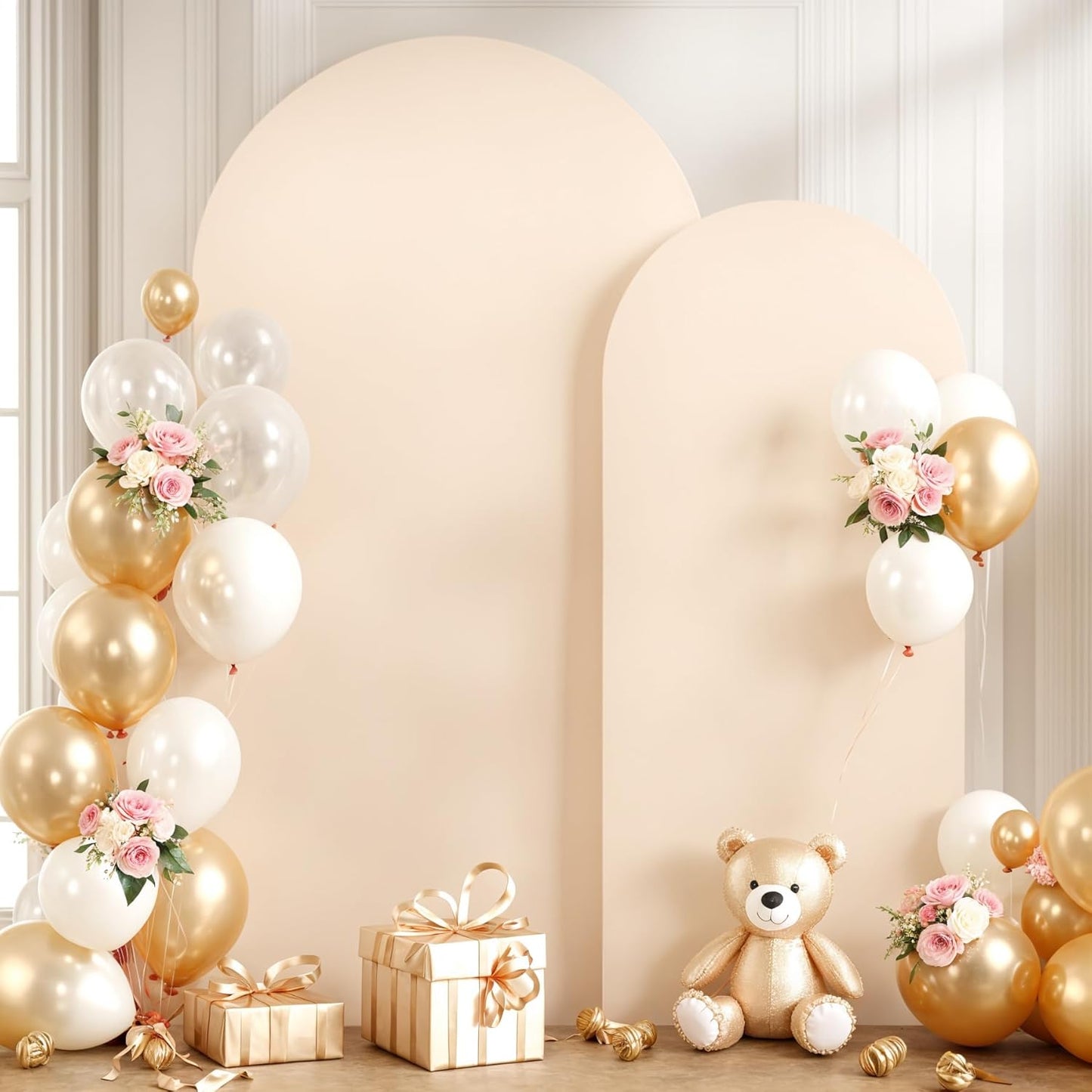 Champagne Arch Backdrop Covers for Stunning Wedding Decor