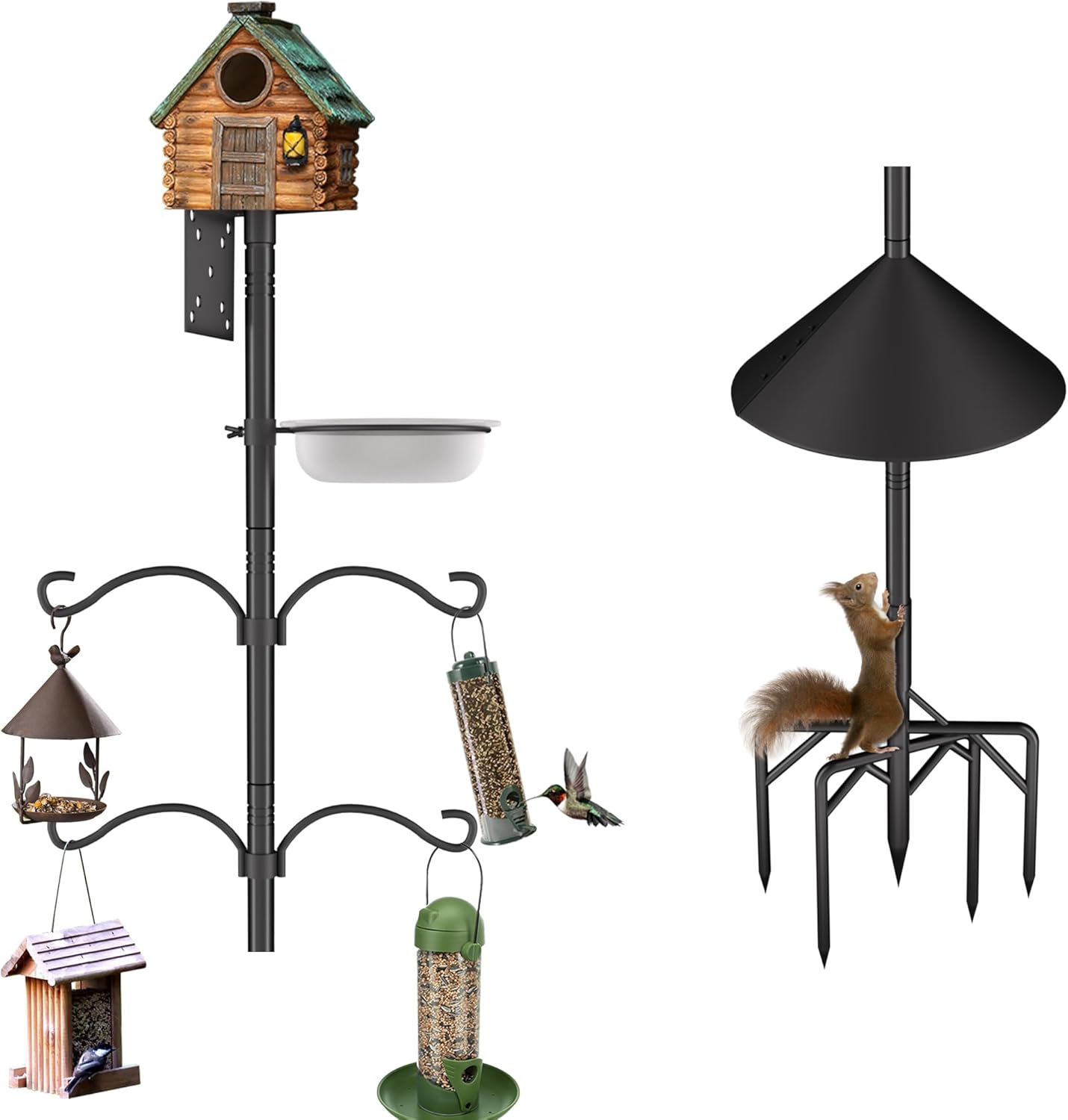 Bird Feeder Pole Stand for Outdoors - 95 Inch Heavy Duty Kit