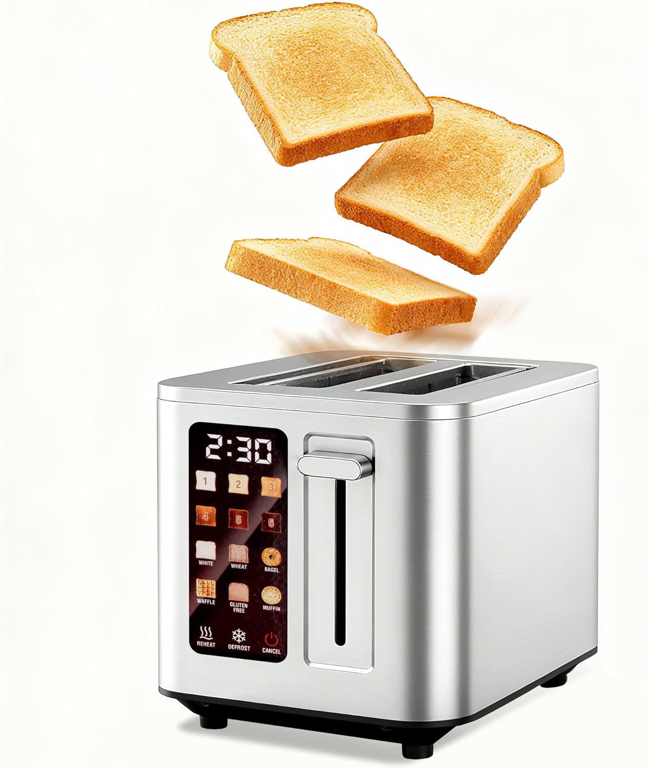 Touch Screen Toaster with Digital Timer and 6 Shade Settings