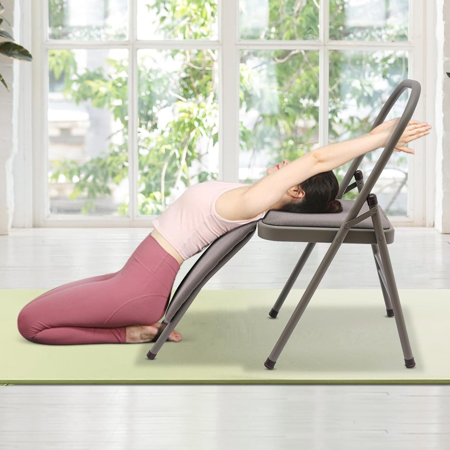 Lumbar Support Yoga Chair - Max Load 242.51 Lbs - Versatile Use