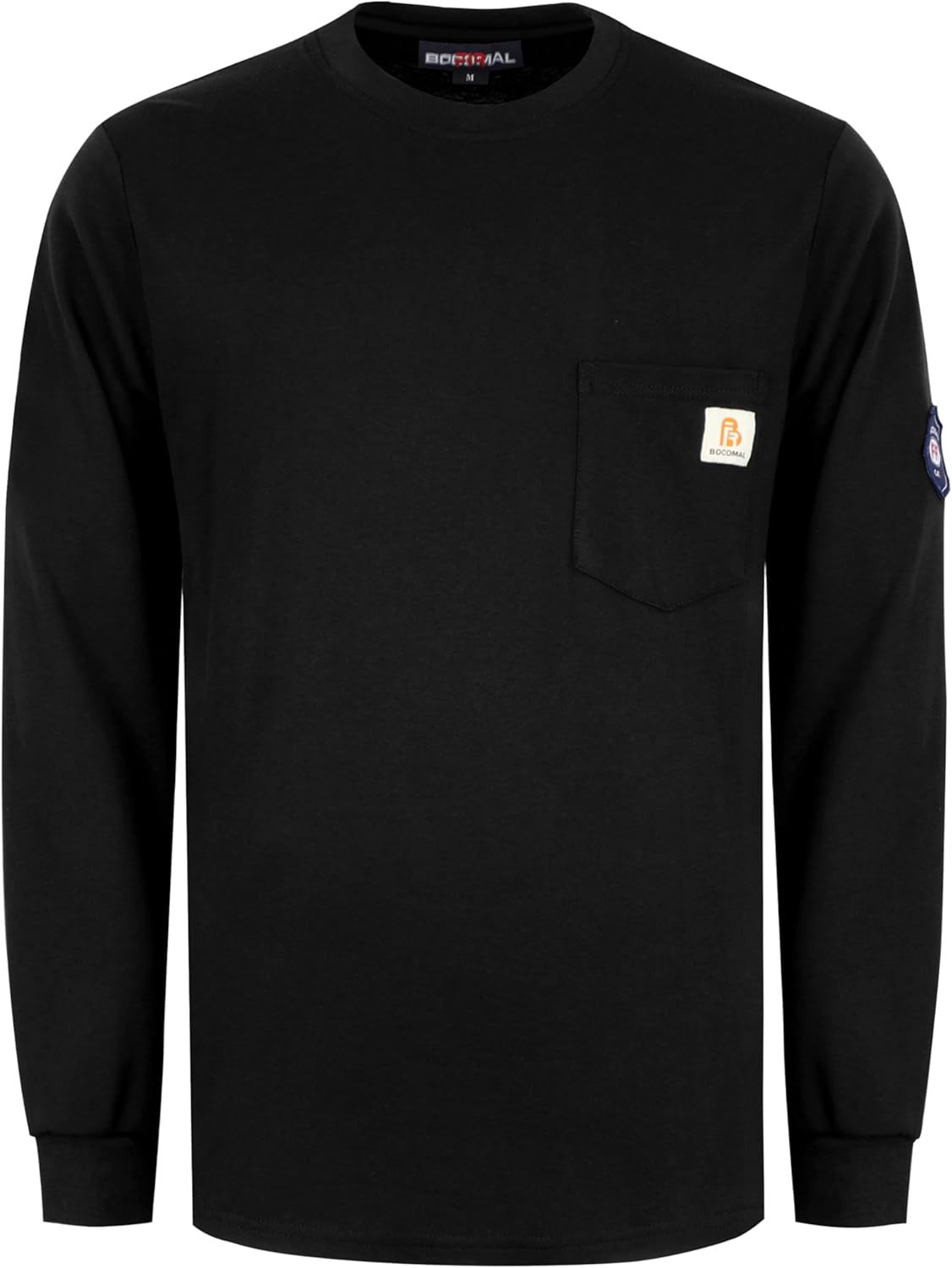 BOCOMAL FR Shirts Lightweight Classic Crew Long Sleeve Safety Wear