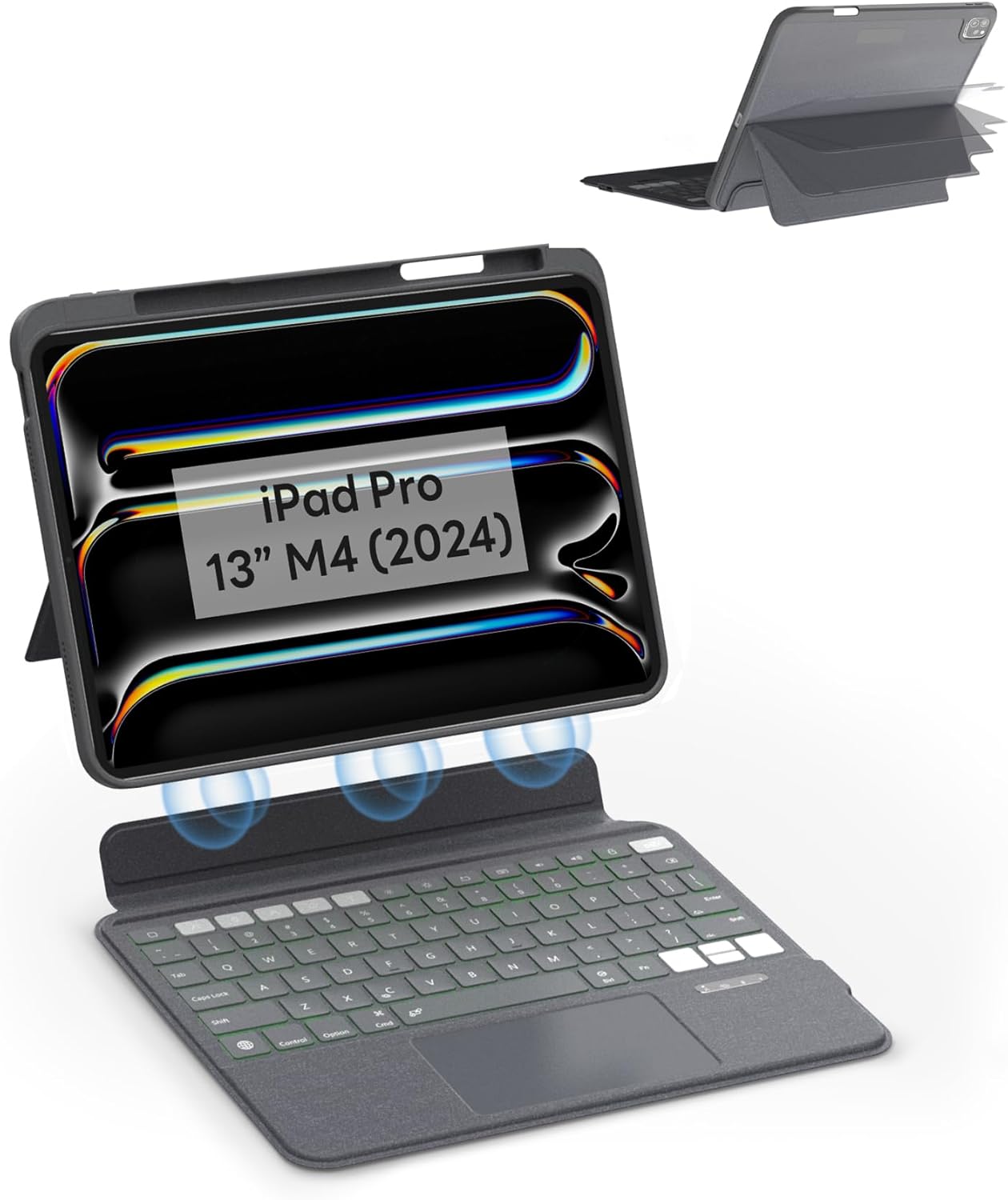 EIP Keyboard Case for iPad Pro 13 M4 2024 with Detachable Keyboard