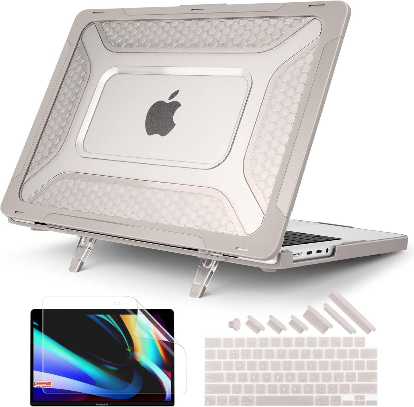 Batianda Compatible MacBook Pro 14 inch Case with Kickstand