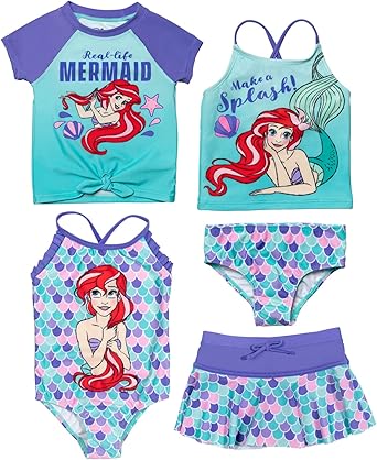 Disney Princess Ariel Frozen Minnie Mouse Girls Swim Sets UPF 50