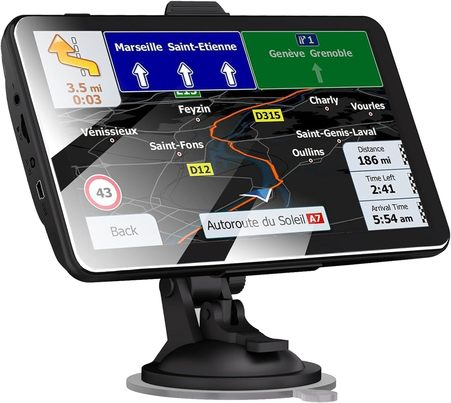 GPS Navigator for Car with 7-Inch Touch Screen and Voice Guidance