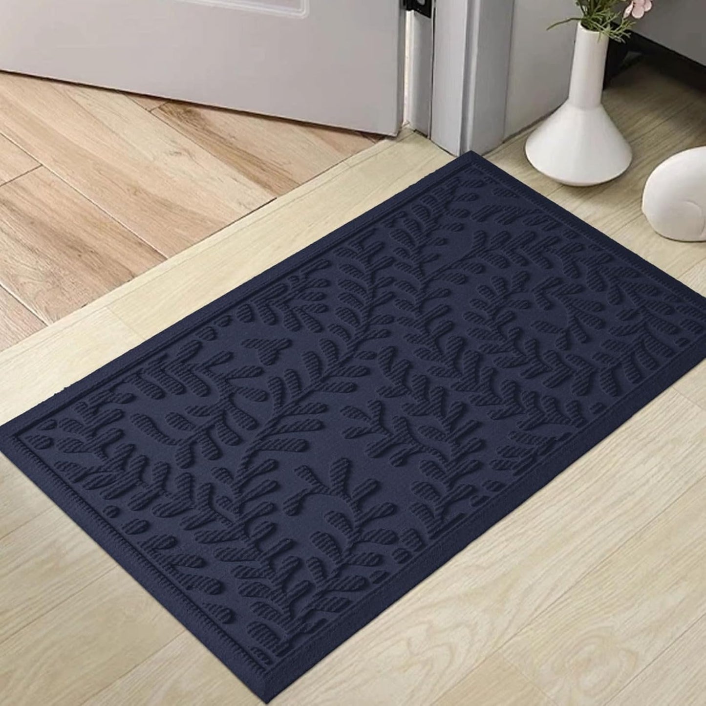 Absorbent Dirt Trapping Welcome Door Mat for Indoor Outdoor Use