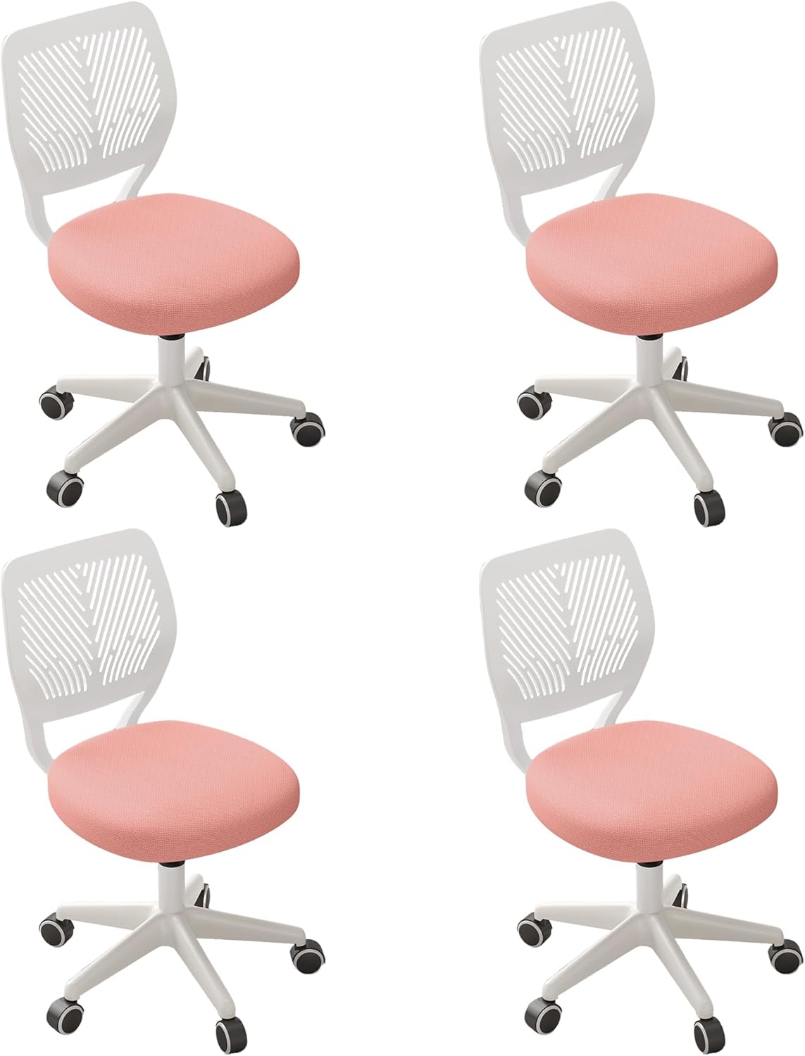 Armless Desk Chair with Adjustable Height for Comfort and Style